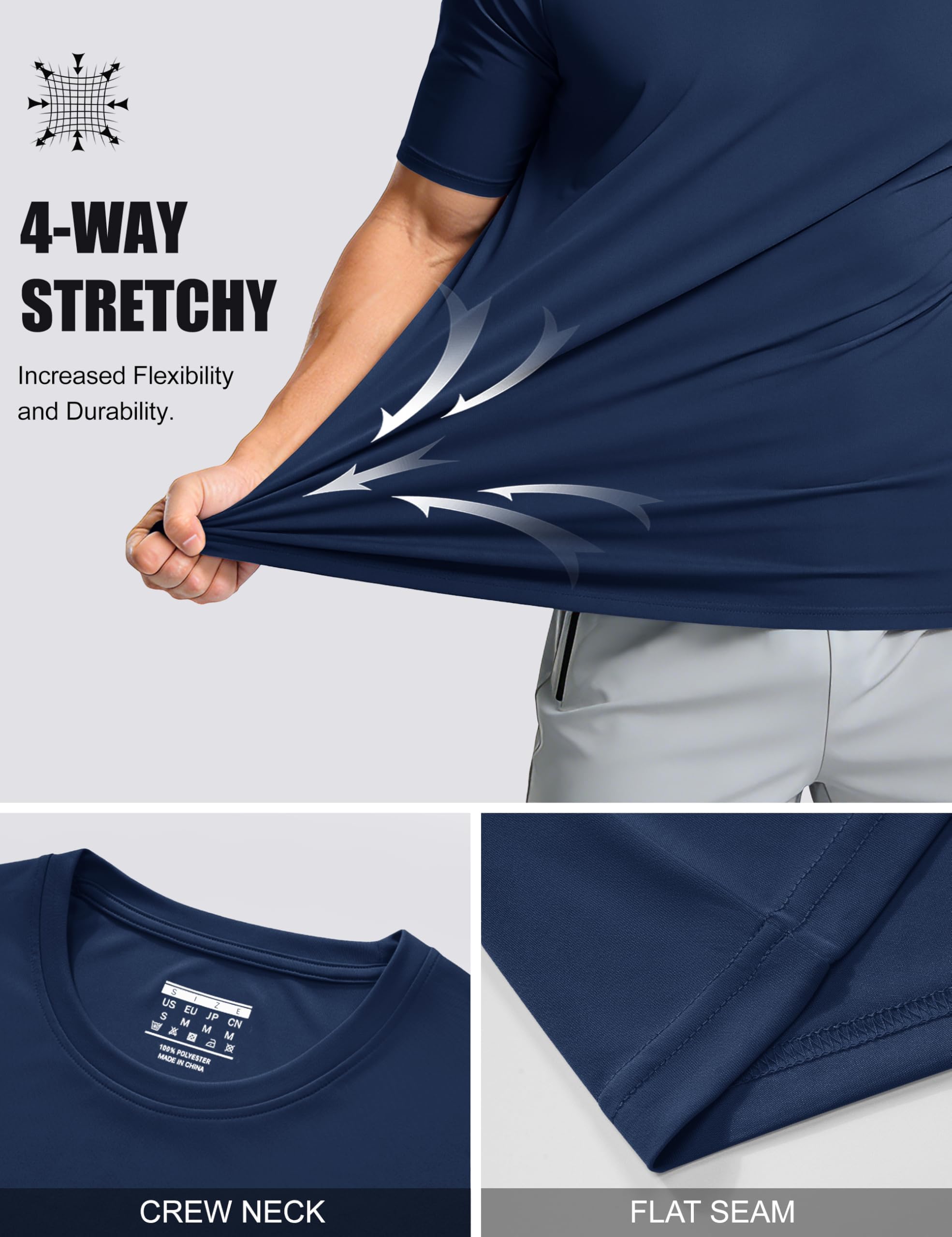 MAGCOMSEN T-Shirt Sportive da Uomo Protezione Solare Rashguard UPF 50+ Asciugatura Veloce Outdoor Surfing