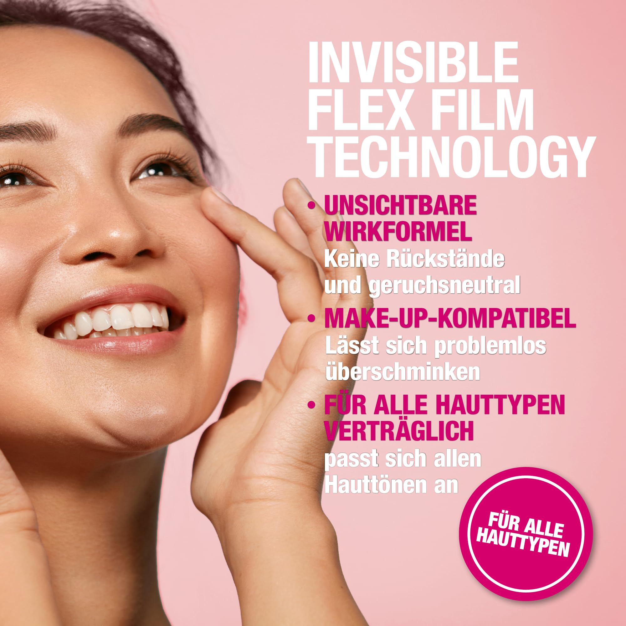 EYEBAGHACK – Express Eyelift Effect przeciwko workom pod oczami i zmarszczkom – widocznie gładkie oczy w ciągu 2 minut – Invisible Flex Film Technology zapewnia działanie do 10 h – 5 x mini tubka