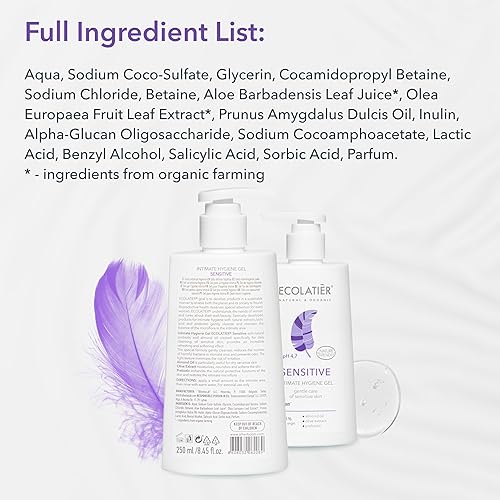 Miniatura 7 de Lavado femenino sensible con aceite de almendras y extracto de oliva, 98.5% natural, vegano, pH 5.2, lavado vaginal equilibrado para mujer piel seca