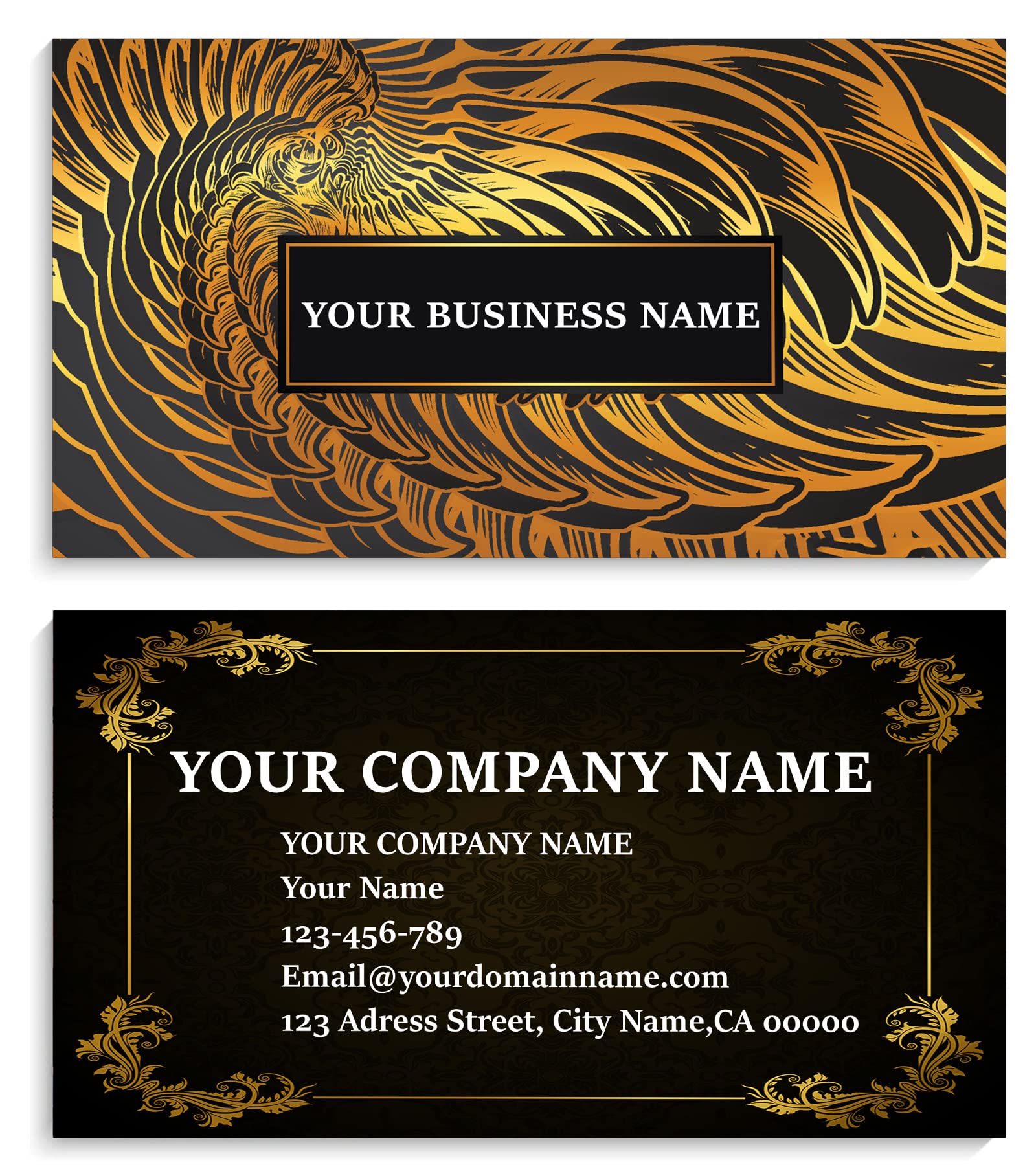 Amazon.com : Yahedoba 3.5x2 Inch Business Cards, 1000 Personalized Business  Cards With Logo, Customized, Simple and Generous, Clear Printing on The  Printer (Black), One Size : Office Products