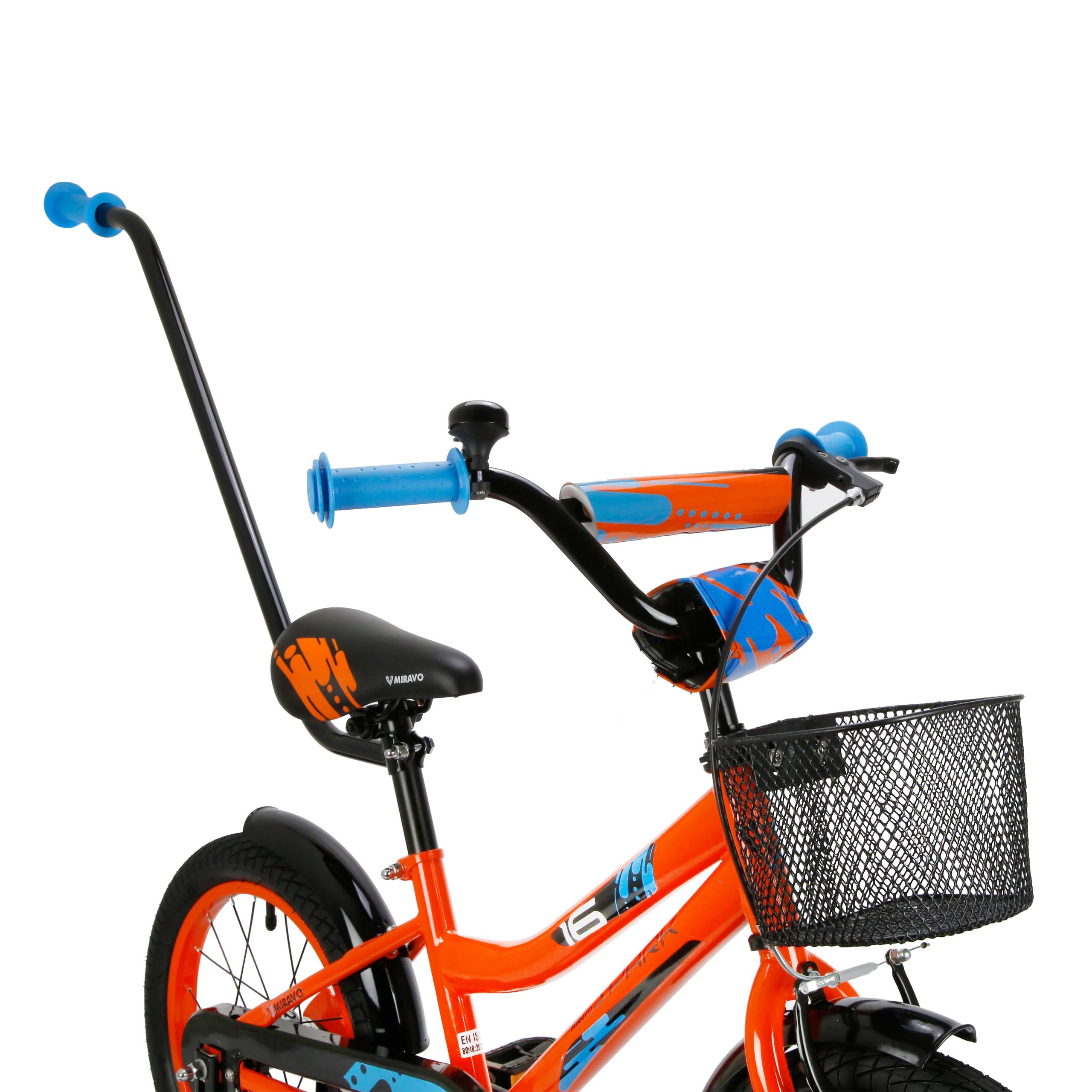 Kinderfahrrad Fahrrad Kinder Ab 2 Bis 8 Jahre Mit Schubstange V-Brake Bremsen Rückstrahl Aufkleber 12 14 16 20 Zoll Radgröße Korb Für Junge Spark