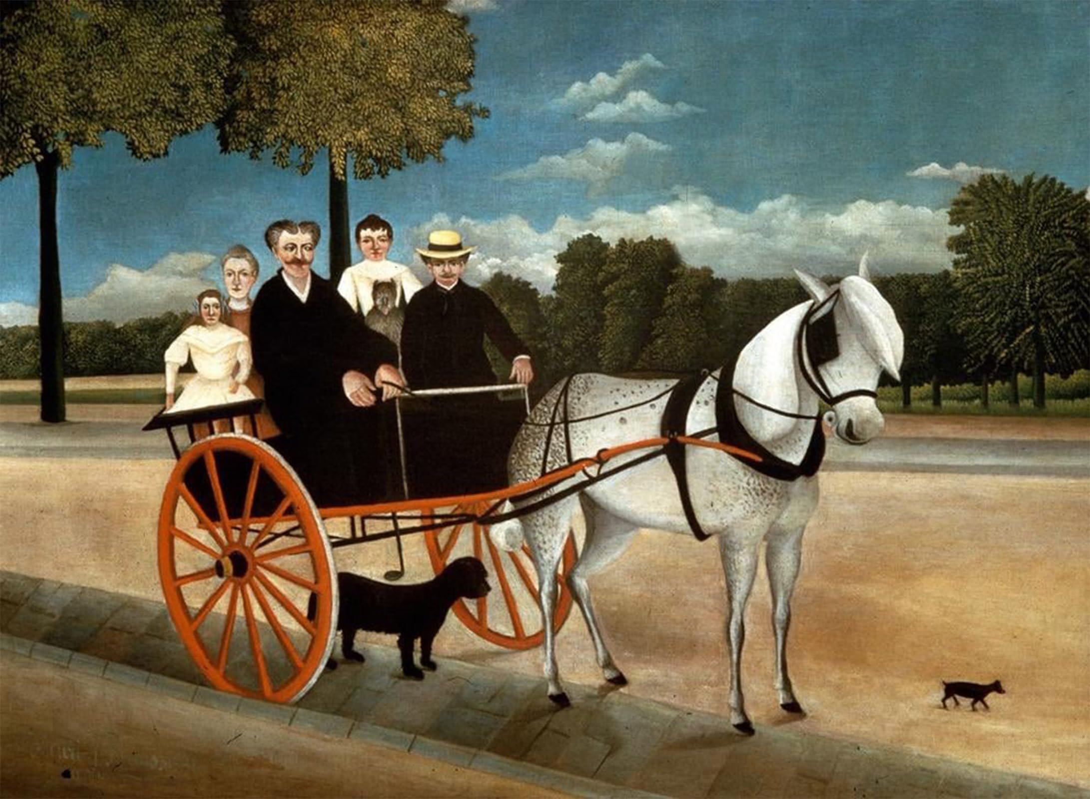 SERENDIPITP Aesthetic Poster Photo Wall Print Retro Picture Father Juniet's Cart by Henri Rousseau Modern Wall Artwork for Home Decor 60x90cm