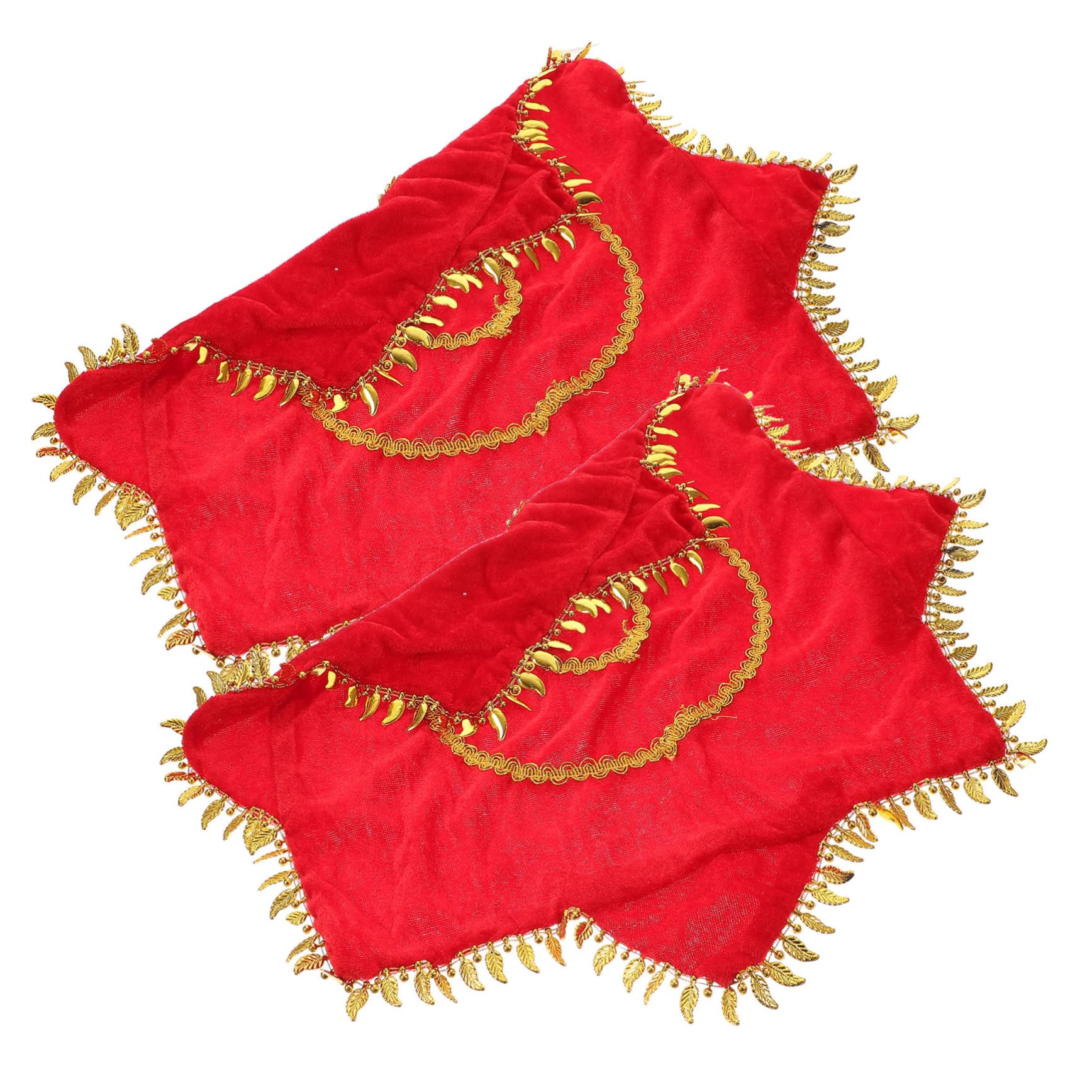 Didiseaon 2Pcs Chinese Style Dance Handkerchiefs with Inner Ring for Easy Rotation Durable Octagonal Cloth Party Accessories for Yangko Dance Masquerade and Performance