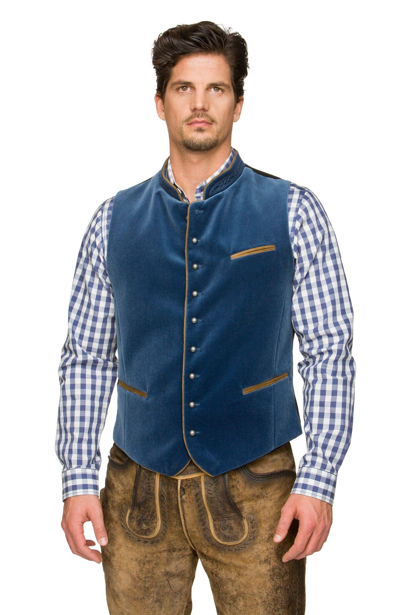 Stockerpoint Herren Ricardo Trachtenweste (1er Pack) 52 rauchb