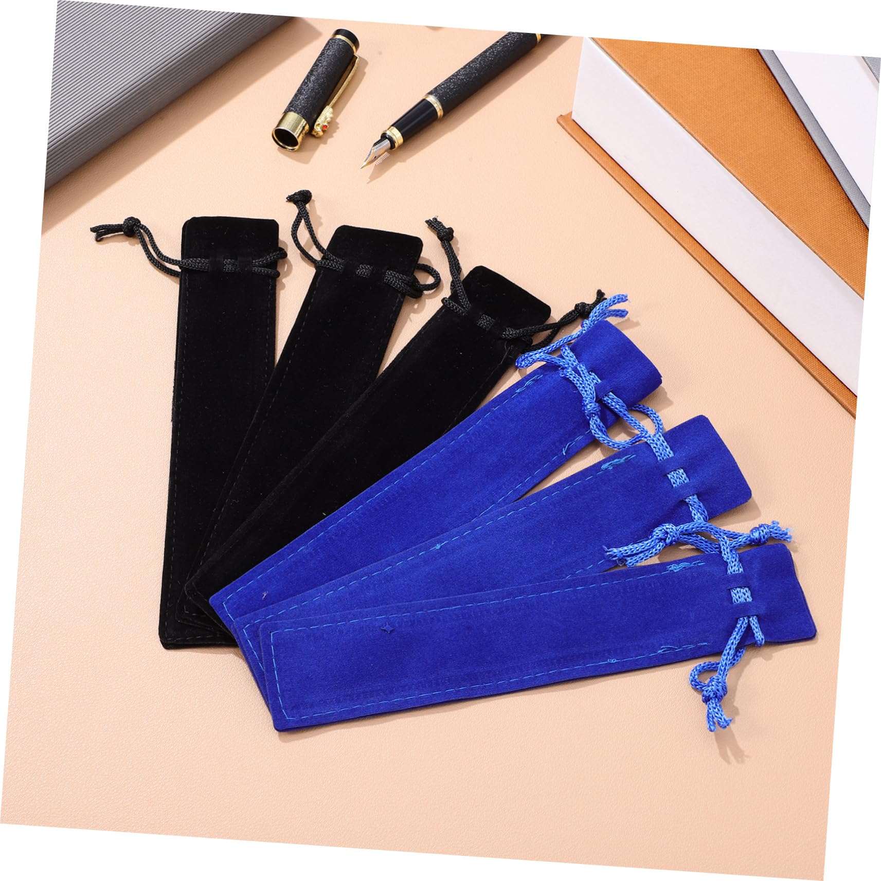 Gadpiparty 2 Set Borsa A Penna in Pile Buste Caso A Matita Maniche in Per Penne Piccolo Borsino A Penna Astuccio Estetico Disegno Blu Protettore Astucci Per Penne Flanella 50 Pezzi*2