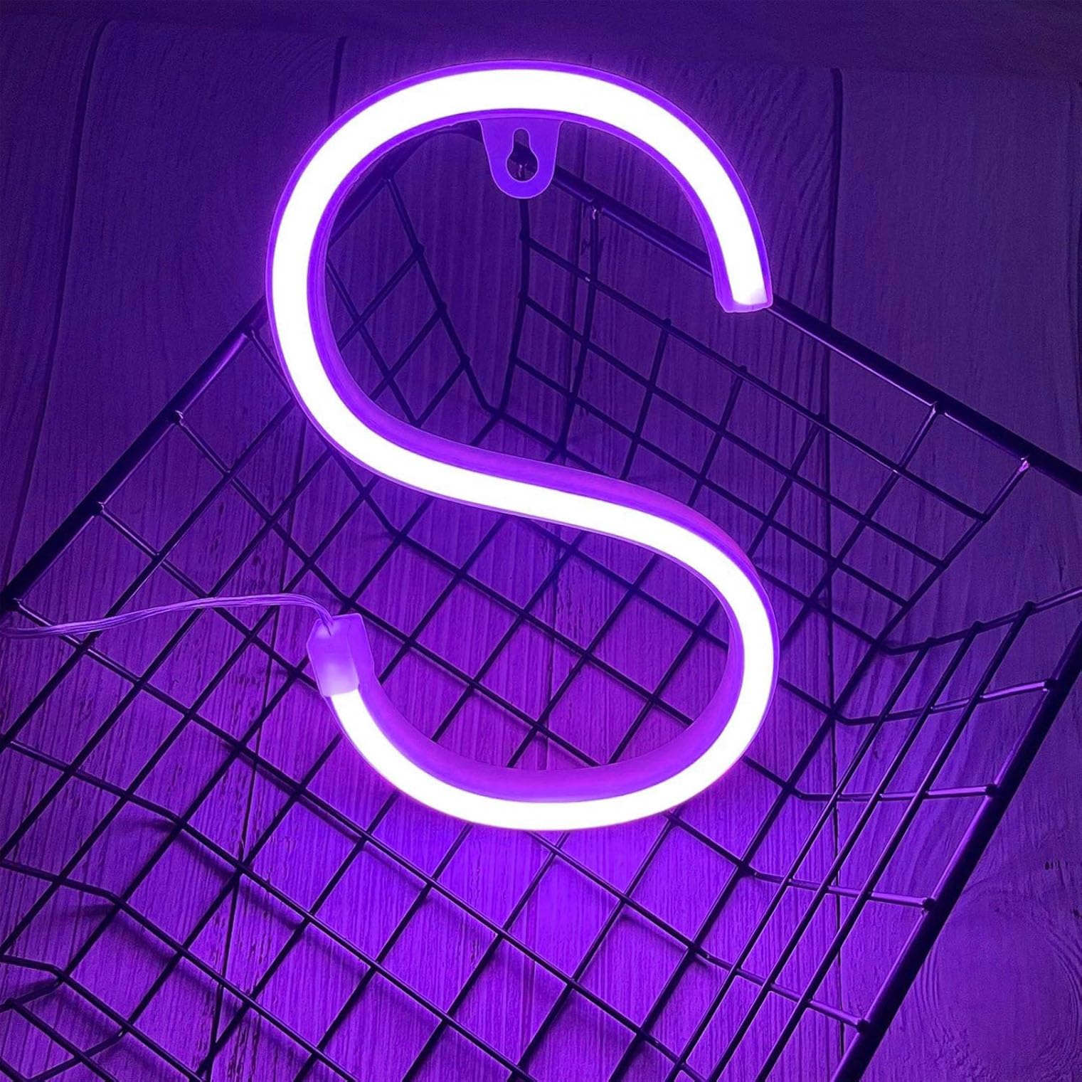 Neon Purple LED Marquee Letter Lights, Light Up Letters Glitter Alphabet Letter Sign Battery Powered for Night Light Birthday Party Wedding Girls Gifts Home Bar Christmas Decoration