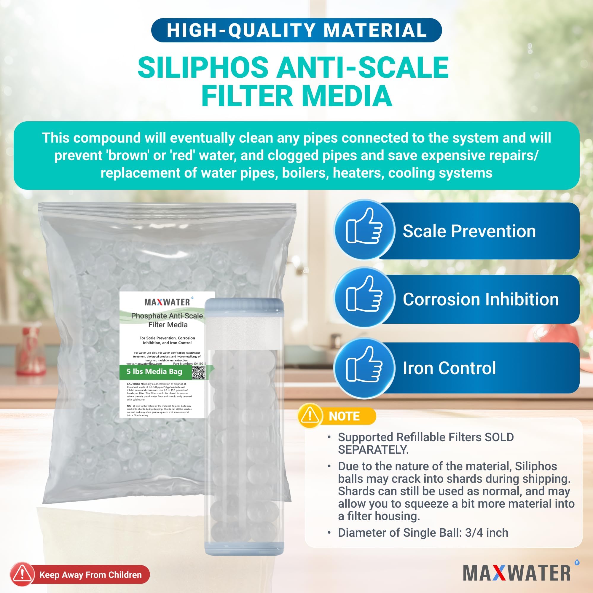 Siliphos Filter Media - Scale & Corrosion Control -3