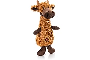 Scruffles Moose Plush Squeaky Dog Toy, a Charming Delight for Your Furry Pal