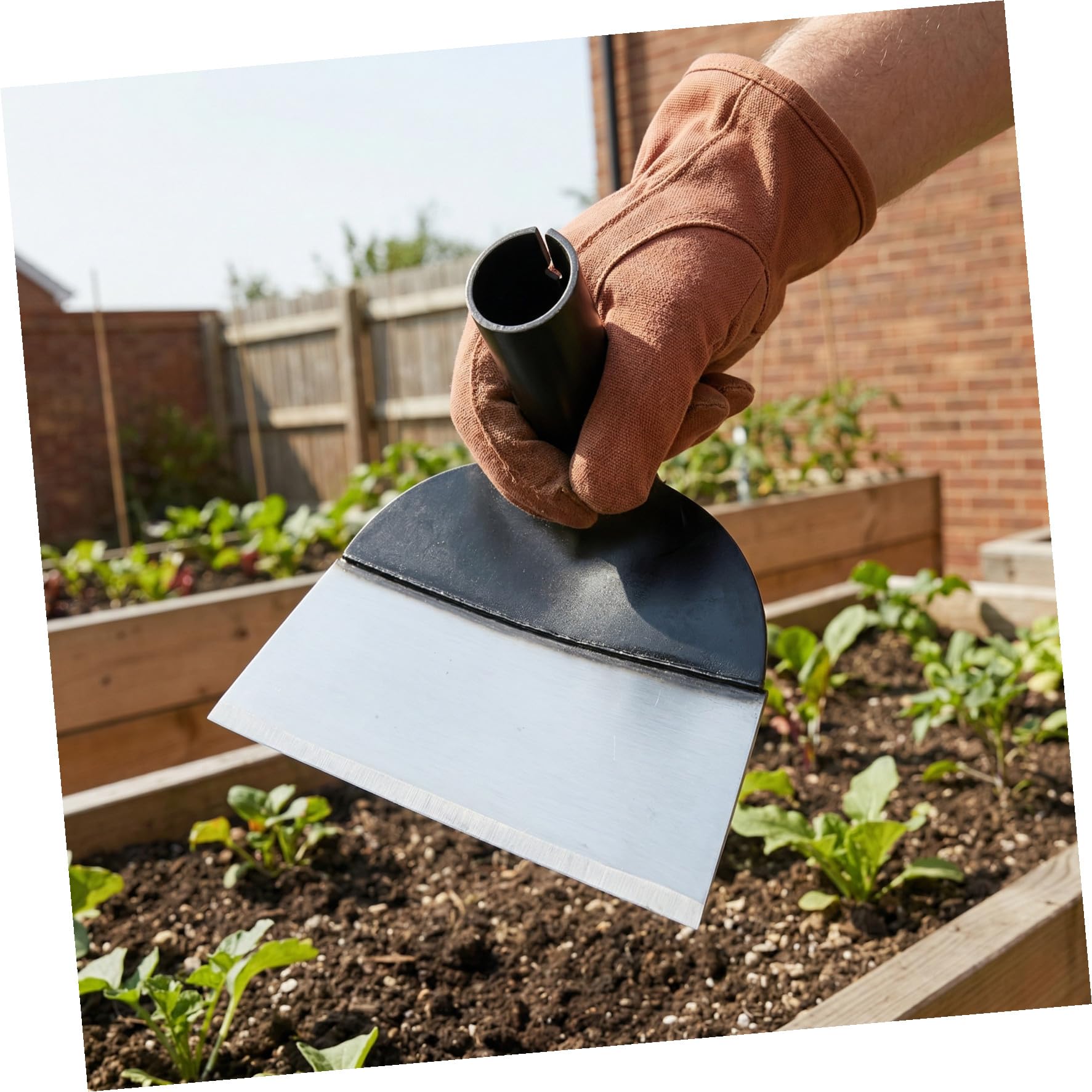 Azada de Jardinería de Acero sin Mango para Deshierbe y Labranza | Herramienta Manual para Huerto, Afloja el Suelo Facilidad, Apta para Jardineros y Cultivadores