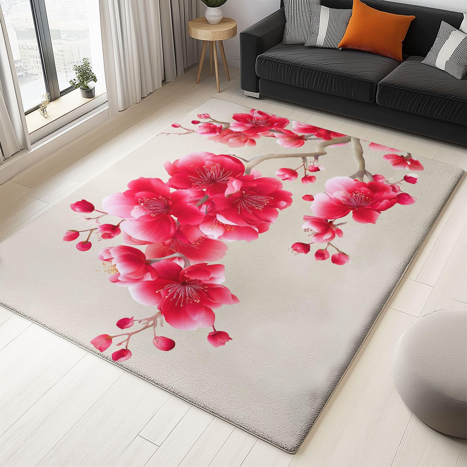 Tapis de Salon Lavable et Antidérapant Idéal pour la Chambre et l'Entrée