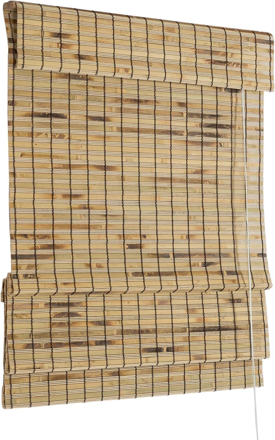 N / A Bamboo Roman Window Blinds Sun Shades, 60W x 72H, Light Filtering Roller Shades,Any Size 24-72 Wide and 72 High: Home & Kitchen