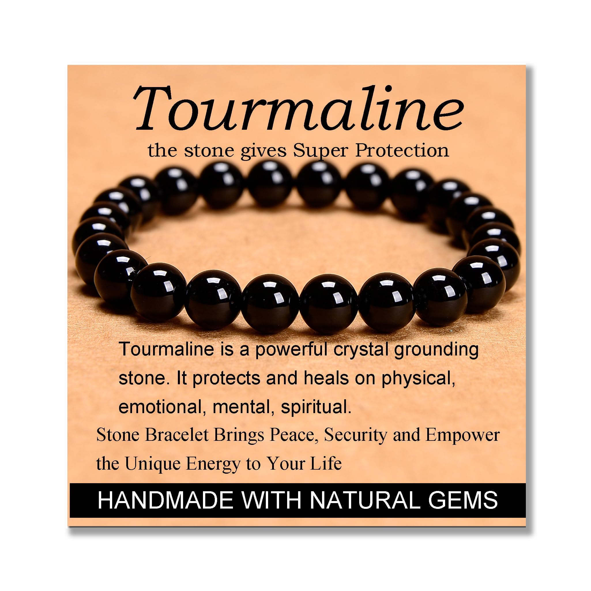 Handmade Yoga Stretch Elastic Bracelet Natural Stone Crystal Healing Power Energy Gifts for Unisex Adult 4mm 6mm 8mm 10mm