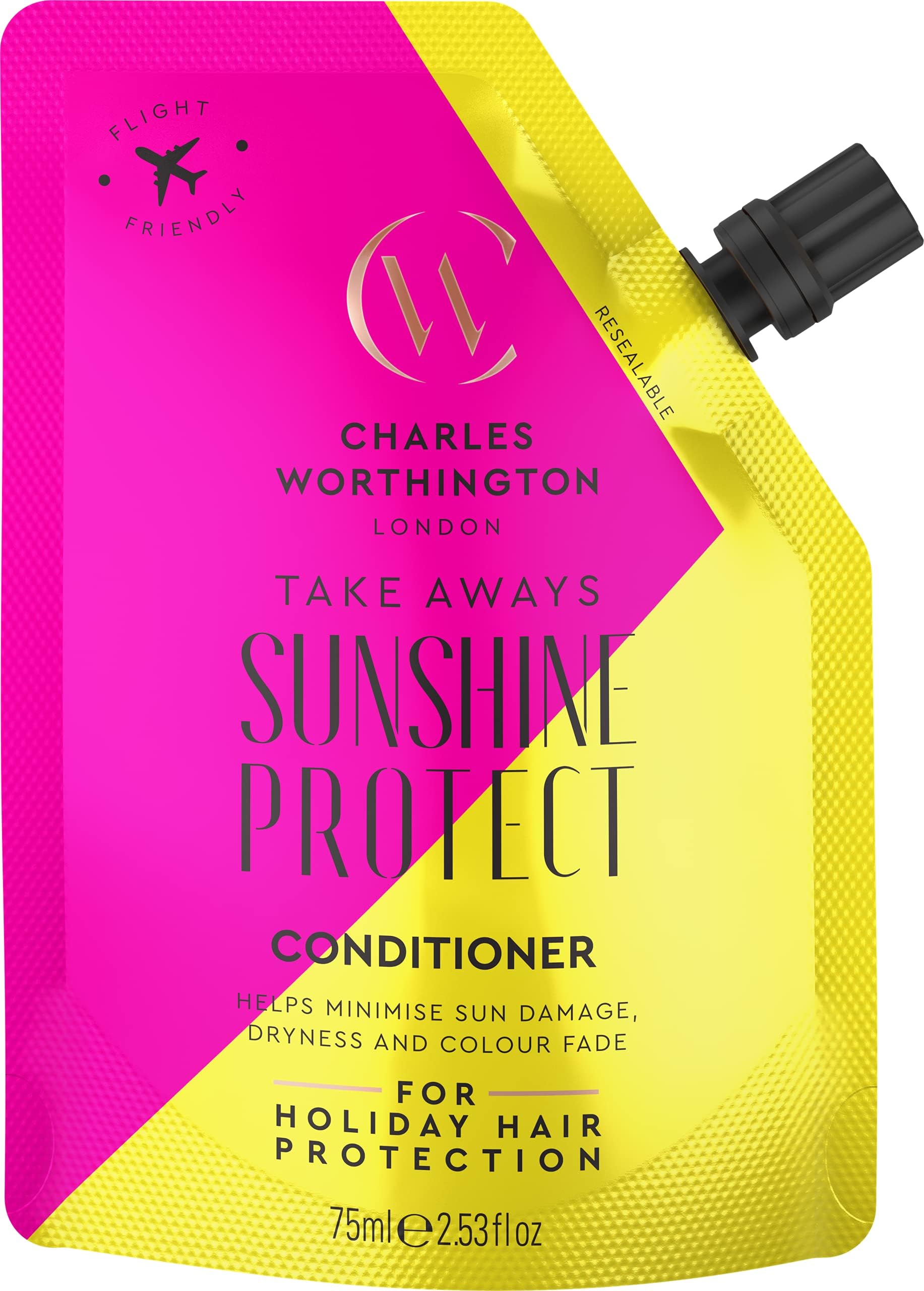 Sunshine Protect Conditioner Takeaway, Moringa Seed Oil, UV filters, Hydrate and Nourish, Salon Shampoo for Sun Protection, 75ml