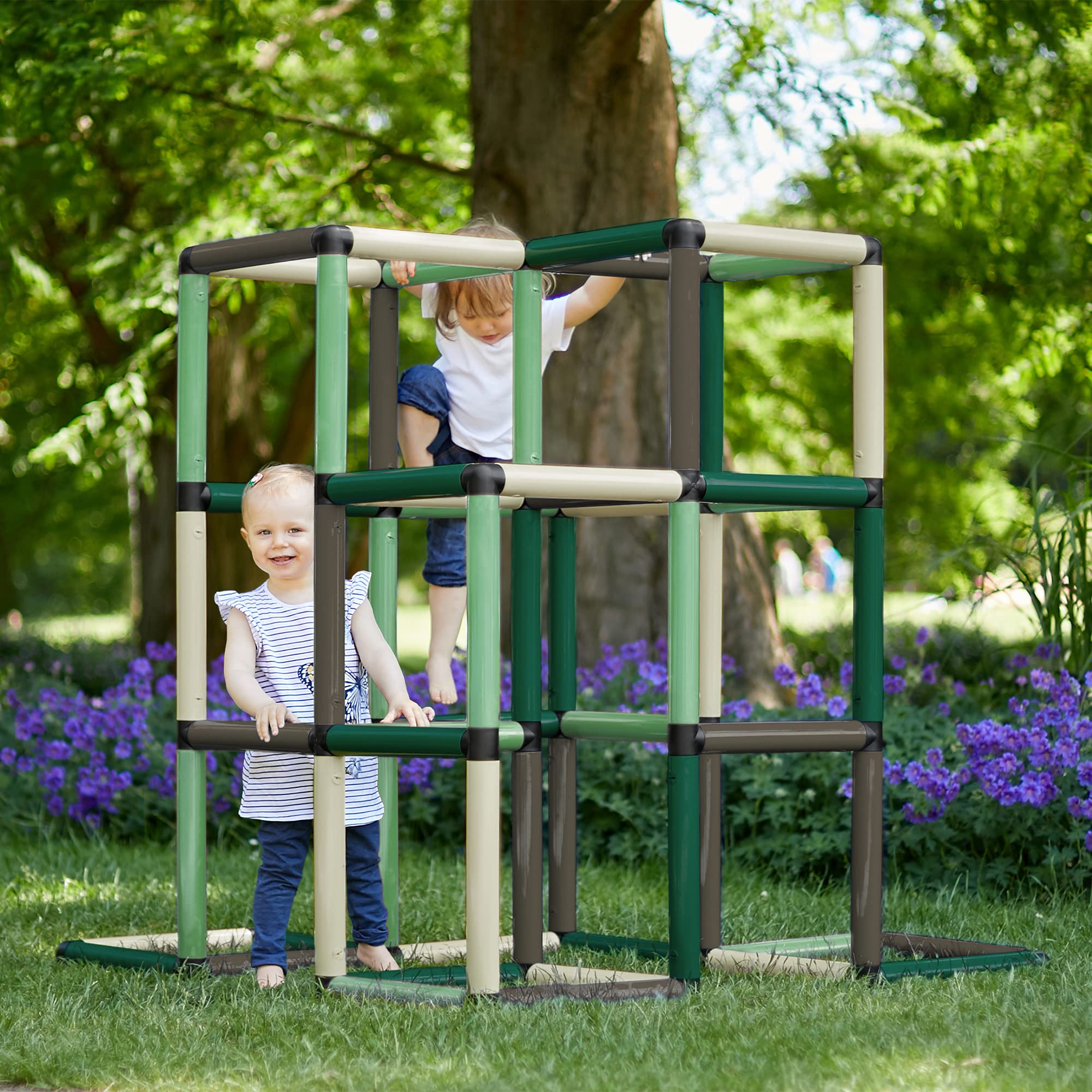 Quadro Kletterpyramide Home – modulares Klettergerüst für Kinder, 237 Teile, ab 12 Monaten, Indoor/Outdoor, UV-stabil, Made in Germany