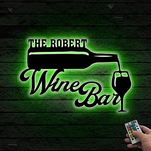 Miniatura 2 de Letrero de metal personalizado para bar de vinos Letreros de metal personalizados para decoración del hogar Letrero personalizado para decoración