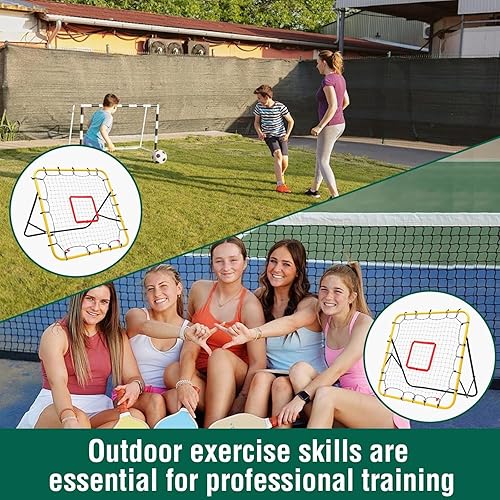 Miniatura 5 de Red de rebote de béisbol y sóftbol para entrenamiento de lanzamiento y campo, red de béisbol de 3.3 × 3.3 pies con objetivo, altura ajustable