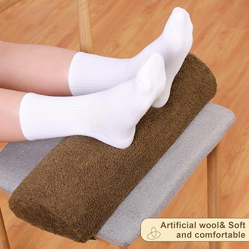 Miniatura 10 de Cojín reclinable para reposapiés para sofá con funda para media luna, almohada debajo de la rodilla, para dormir de espalda y aliviar el dolor, 19.7