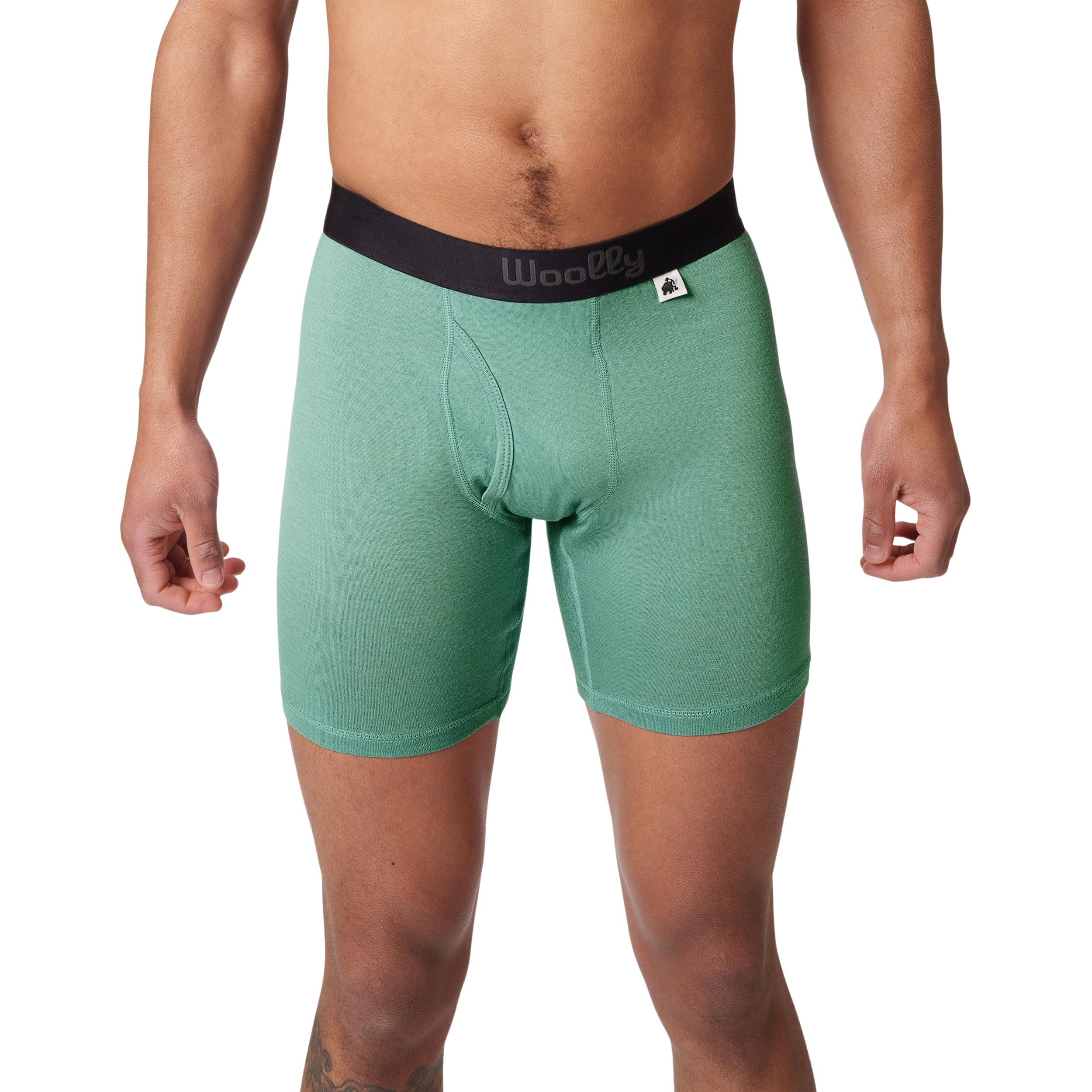 Woolly Men's 100% Merino Wool Active Boxers for Everyday, RWS Certified