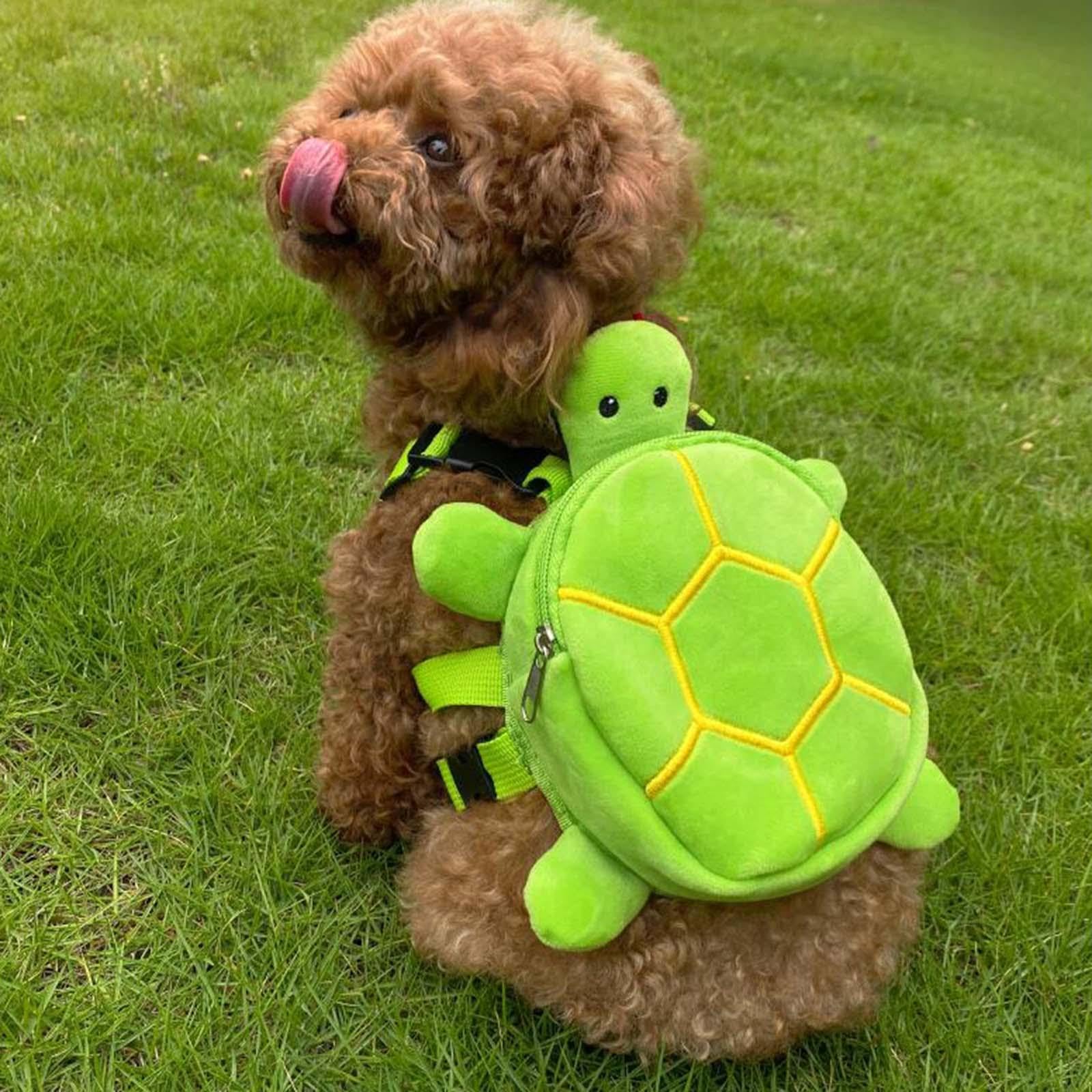 Baoblaze Rucksack für Hunderücken Klein, Hunderucksack-Geschirr mit Leine, Niedliche Hunde Selbsttragender Rucksack, Hundesnack Rucksack Atmungsaktiv, Hunde-Satteltasche für Welpe Katze, GRÜN