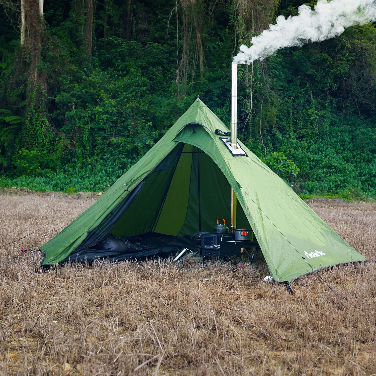 Amazon.com: SoloWilder Large Camping Tent Stove Portable Carbon Steel Wood  Burning Stove for Outdoor Cooking Heating : Sports u0026 Outdoors