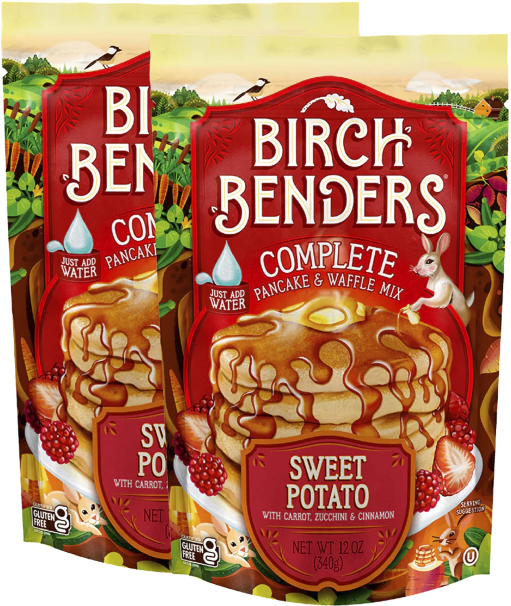 Birch Benders Sweet Potato Pancake and Waffle Mix, 12 Ounce (Pack of 2)