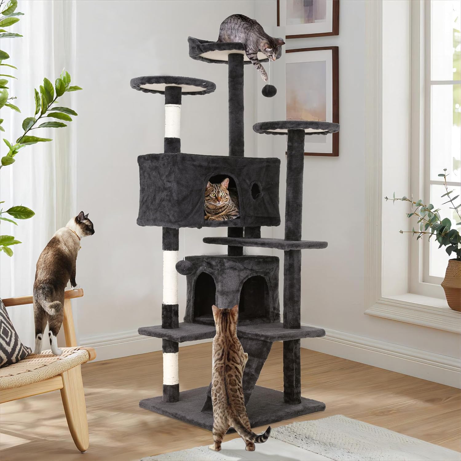 Cat Tree MultiLevel Cat Tower, Stable Cat Tree Tower with