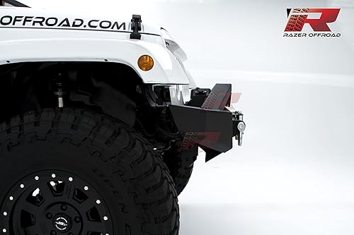 Miniatura 4 de Parachoques delantero de Razer con hueco para colocar luz antiniebla OE, 2 anillas en D y soporte para barra de luz LED integrado y cabestrante