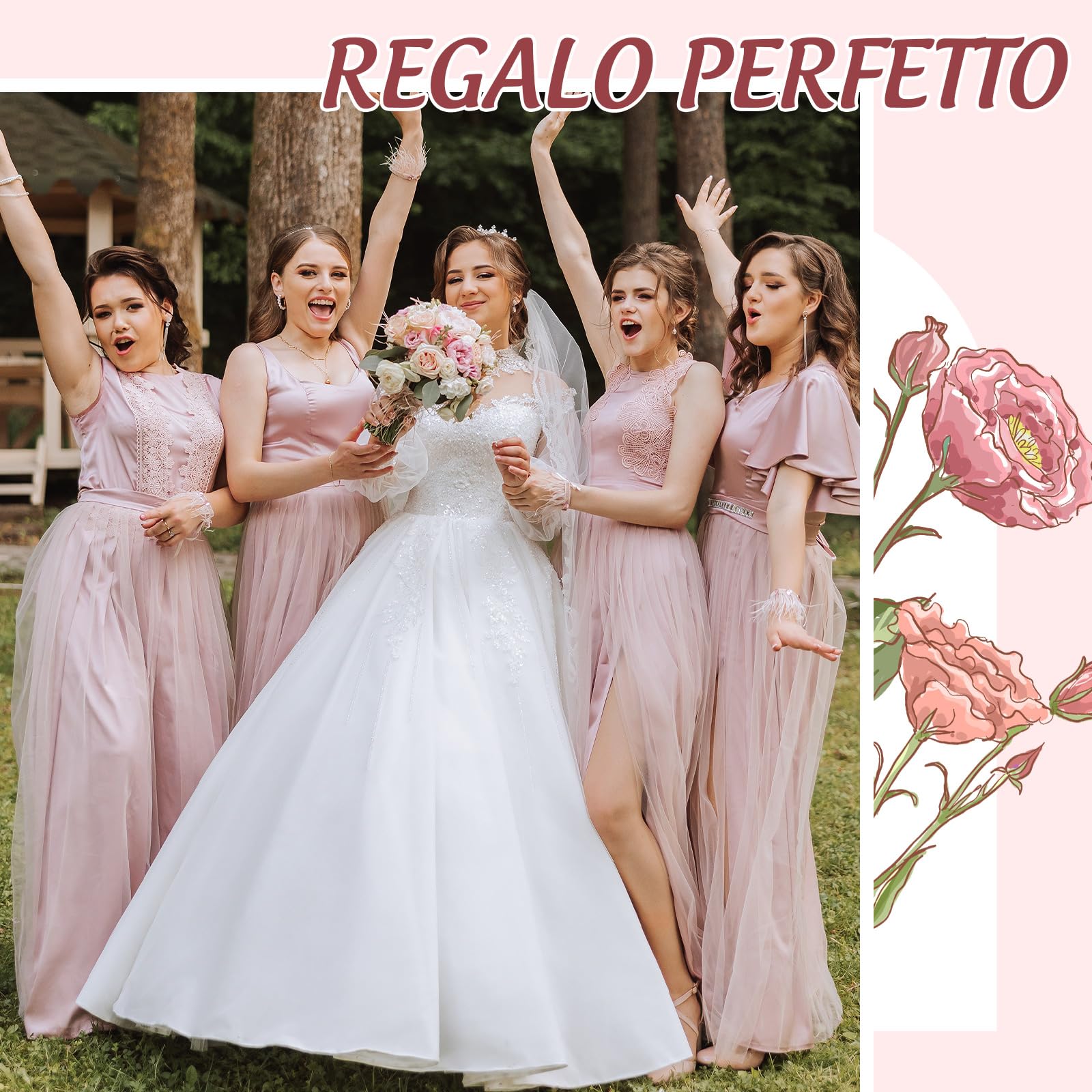 Tenare Set Regalo per Testimone di Nozze Borsa Cosmetica in Tela e Portachiavi con Scritta Vuoi Essere la Mia Testimone Regalo per Damigella d'Onore Rischiesta Proposta Testimone di Nozze