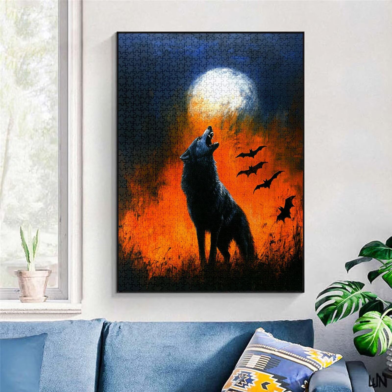 Puzzle 2000 Pezzi, 3 4 5 Anni Puzzle Luna 6 7 8 Anni Giochi Educativi Sostenibili Con Motivi Per Adulti Da Gioco in Legno Di Alta Qualità Jigsaw Lupo per Gioco Familiare, 2026 Regalo Natale H-6395