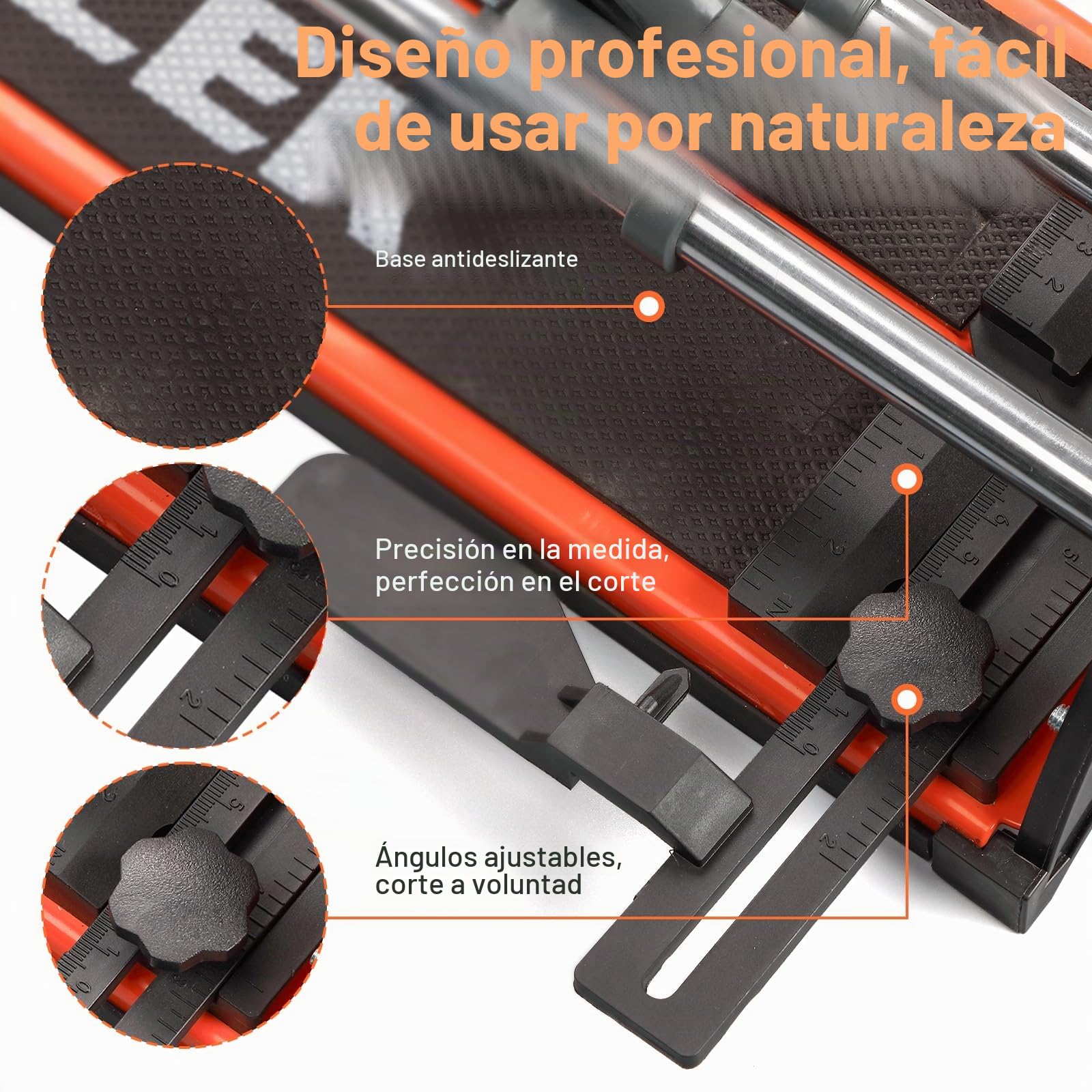 TILER Cortador de Azulejos Manual 430 mm, Máquina Profesional con Rueda de Carburo de Tungsteno, Preciso para Cerámica y Porcelanato, DIY y Profesionales