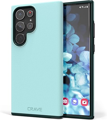 Crave Dual Guard Para Samsung Galaxy S23 Ultra Caso, Protección A Prueba De Golpes Funda De Doble Capa Para Samsung Galaxy S23 Ultra - Aqua