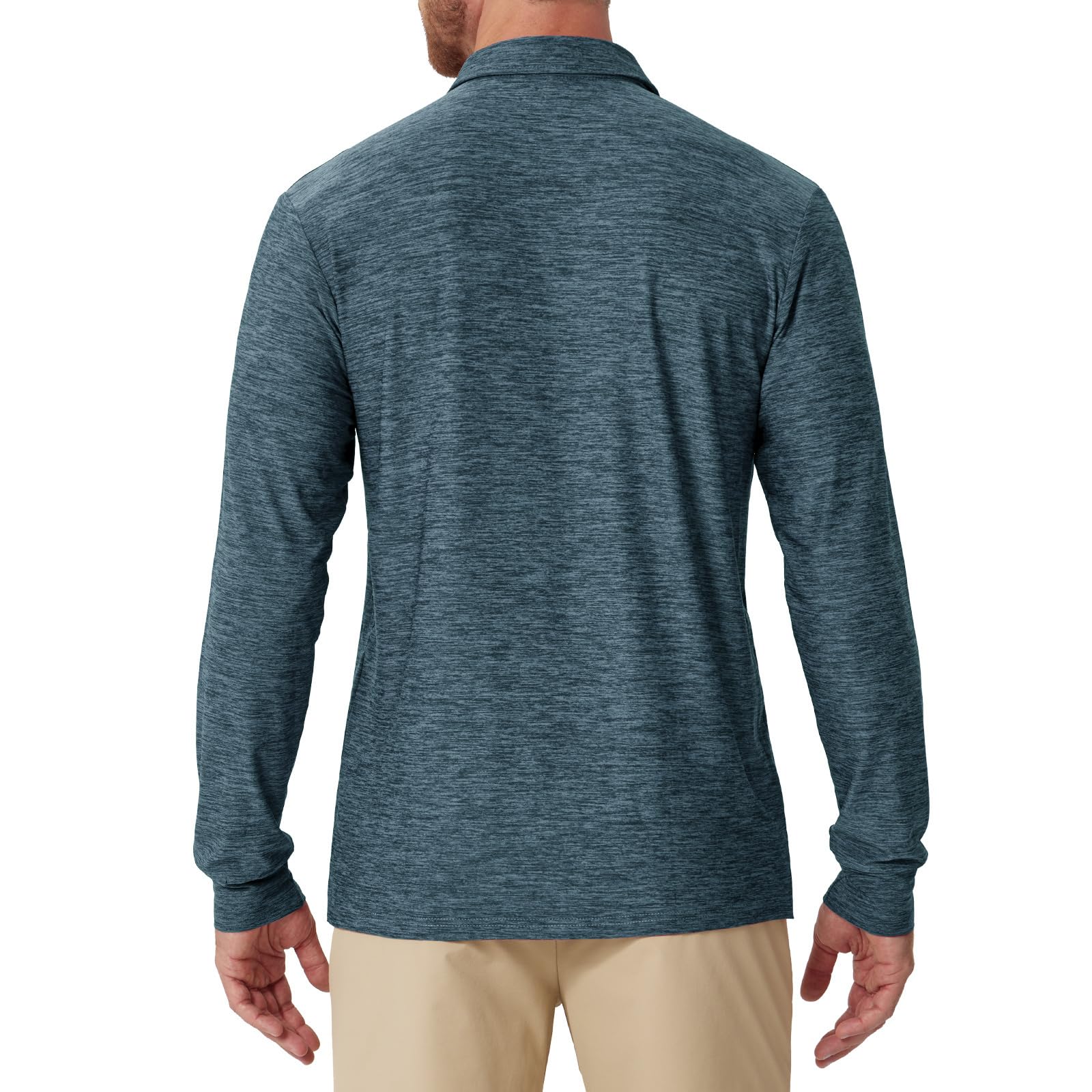 NAVISKIN Herren-Polo-Shirts, schnelltrocknend, LSF 50, lang- und kurzärmelig, feuchtigkeitsableitend