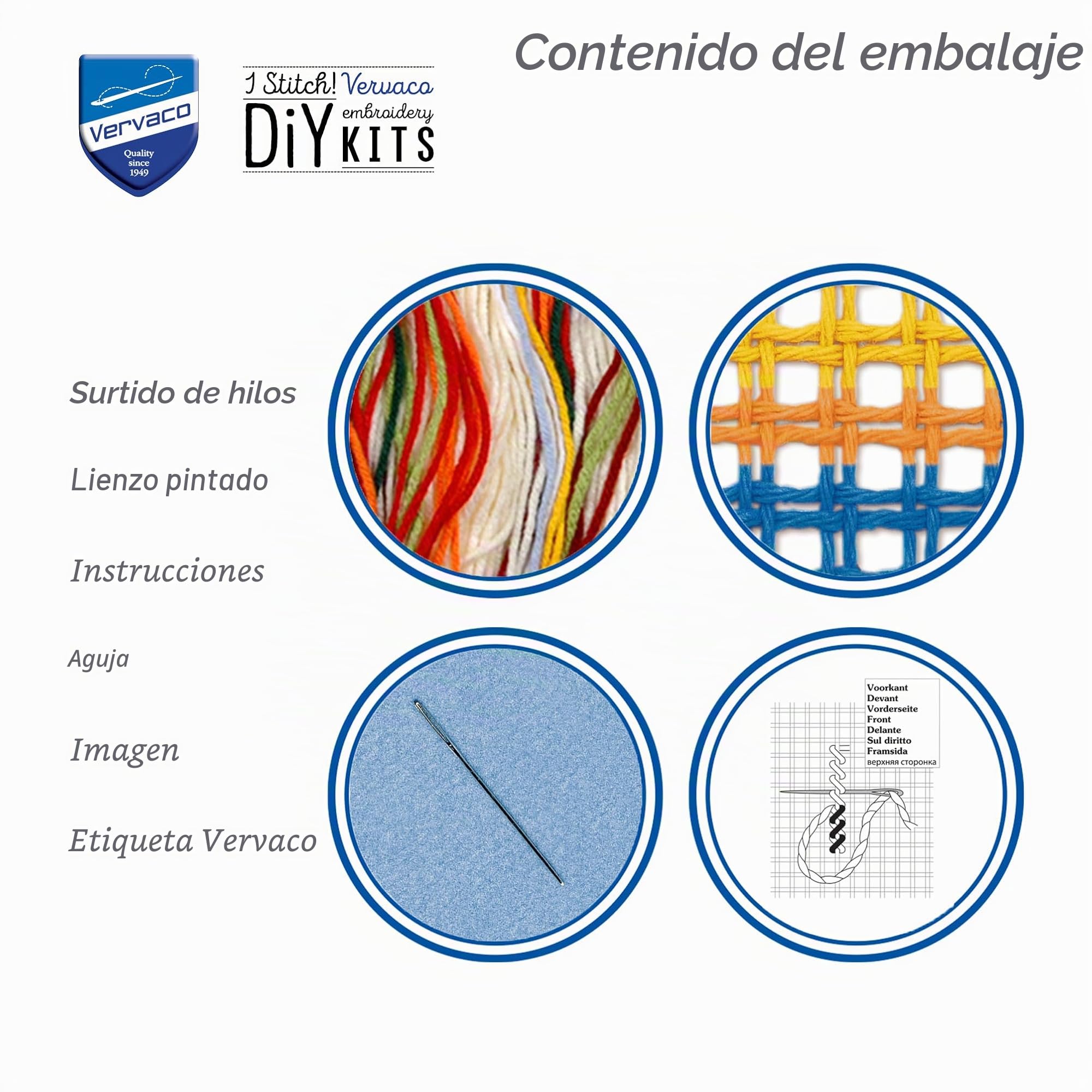 Vervaco Punto De Cruz Kit Cojin Decorativo Cristal NÓRDICO Manualidades Adultos Decoracion Bordar Kit Principiantes Completo DIY Bordado Creativo Regalo ca. 40x40 cm Cross Stitch Embroidery