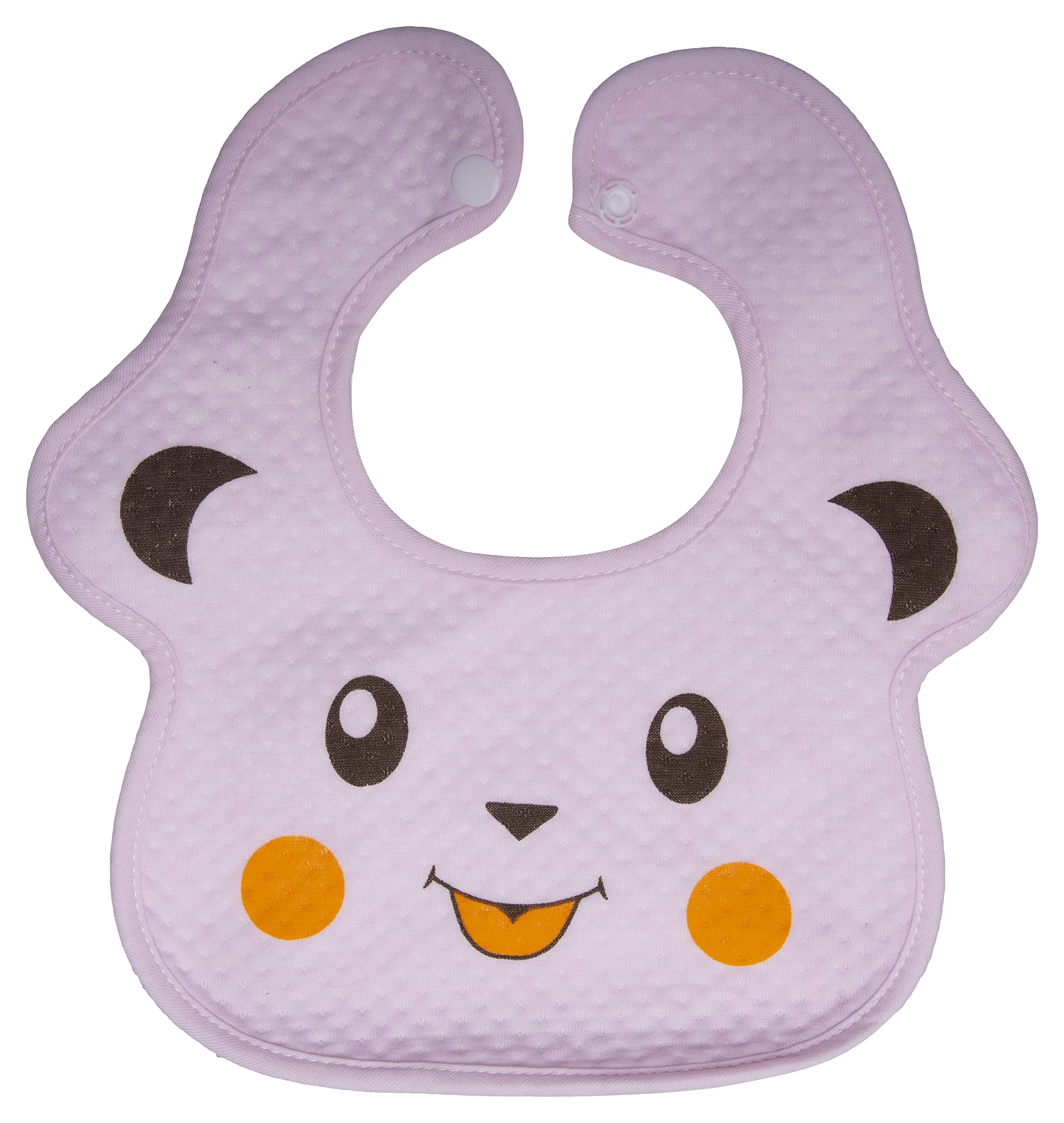 BTfash Babies Soft Button Bib for Feeding | Waterproof Bib for New Born | Washable Feeding Aprons for Infants & Toddlers | Reusable, Comfortable & Ideal for Mealtime | Gentle on Skin (Assorted_PO2) 3