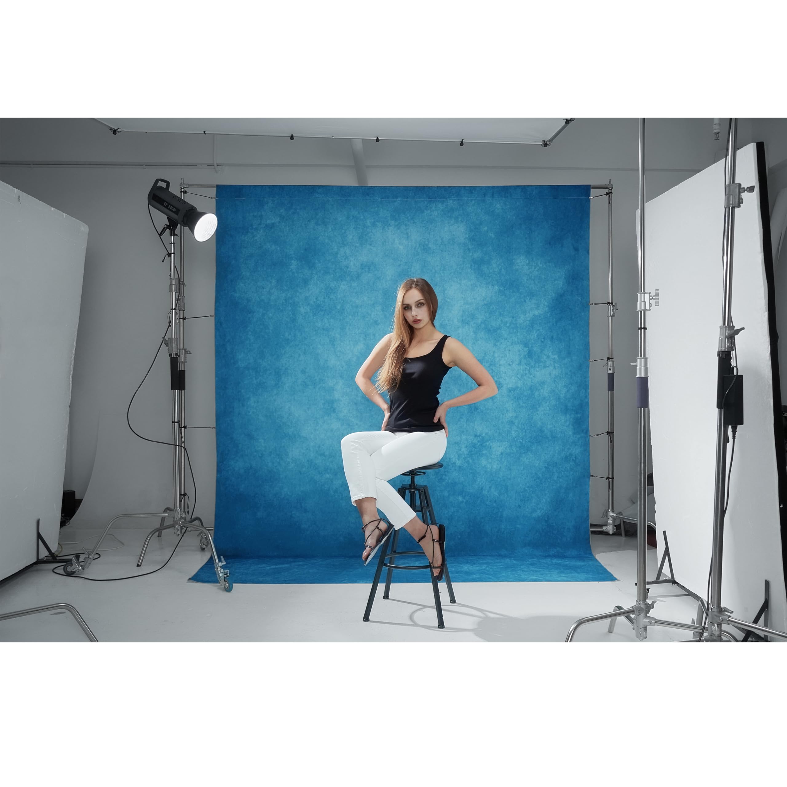 UrcTepics 6x8ft Red Abstract Photography Backdrop for Studio Portraits, Headshots - Textured Professional Background Cloth: 6×8 ft Abstract Blue