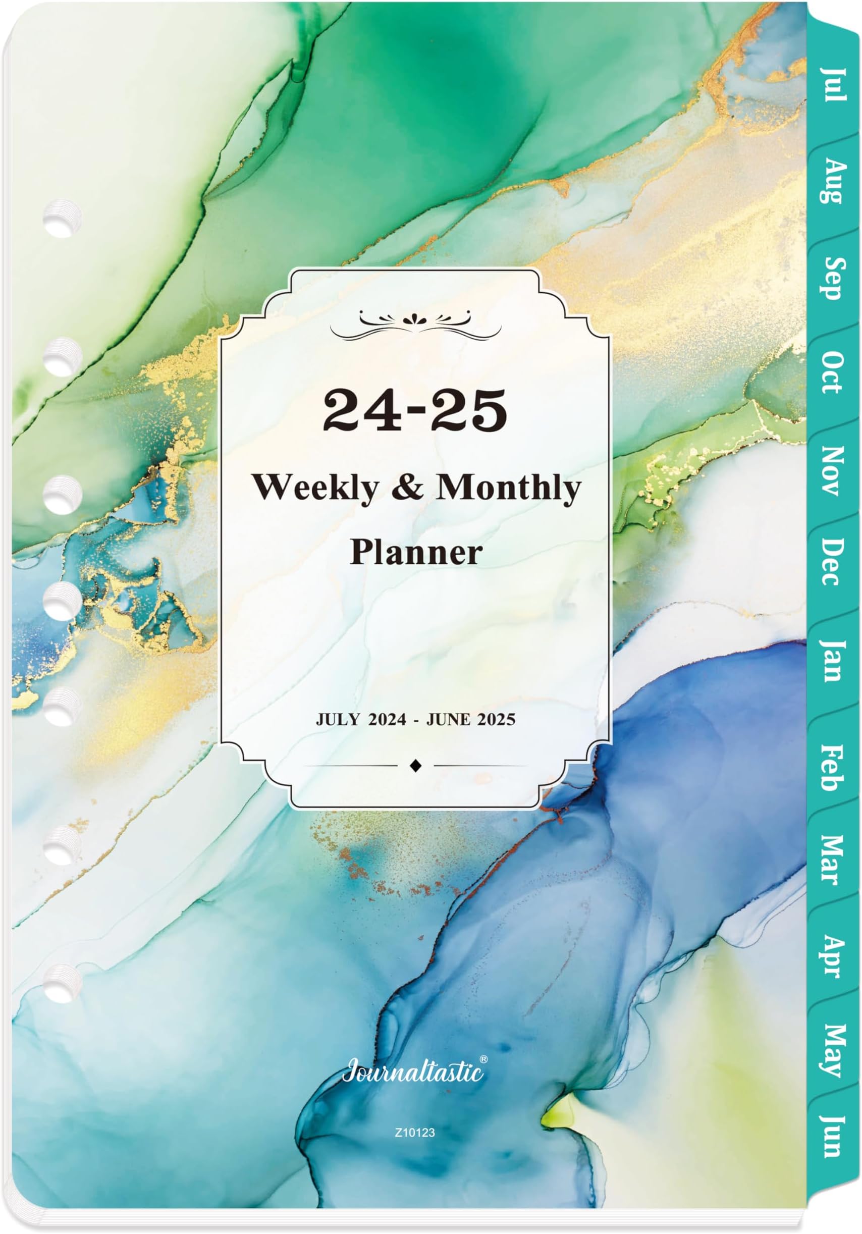 2024-2025 Planner Refills - Planners, JUL 2024 - JUN 2025, A5 planner Inserts, 5.5 x 8.5 inch, 7 Holes, 2024-2025 Weekly & Monthly Planners, A5 Planner Refills - Green