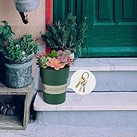 Vista 19 de Maceta con compartimento oculto seguro y secreto, ocultador de llaves secretas, oculta una caja fuerte secreta para llaves (negro 2)