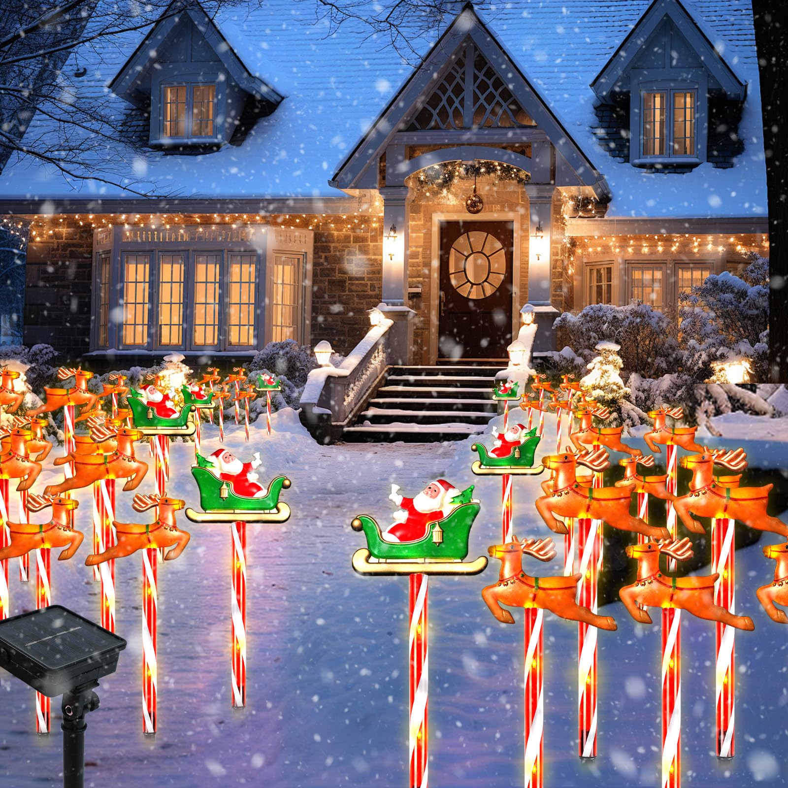 Amazon.co.jp: クリスマスデコレーション エルク サンタクロース