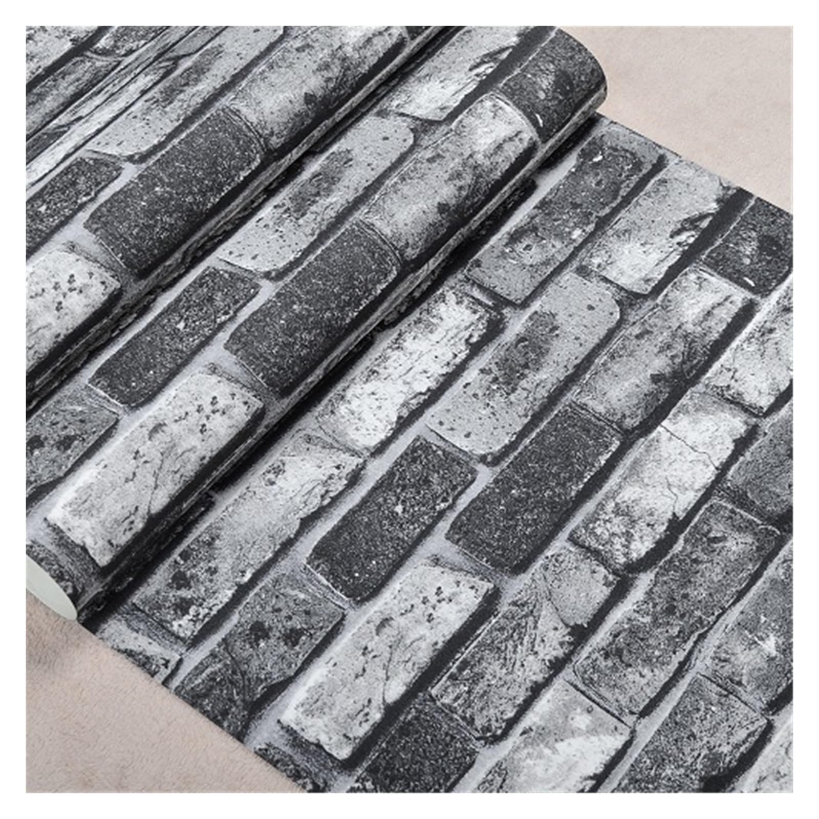 Wwpmnqd Color01 Wallpaper Retro Imitation Brick Pattern Stone Wallpaper Cafe Bar Restaurant Clothing Store Cultural For Living Room