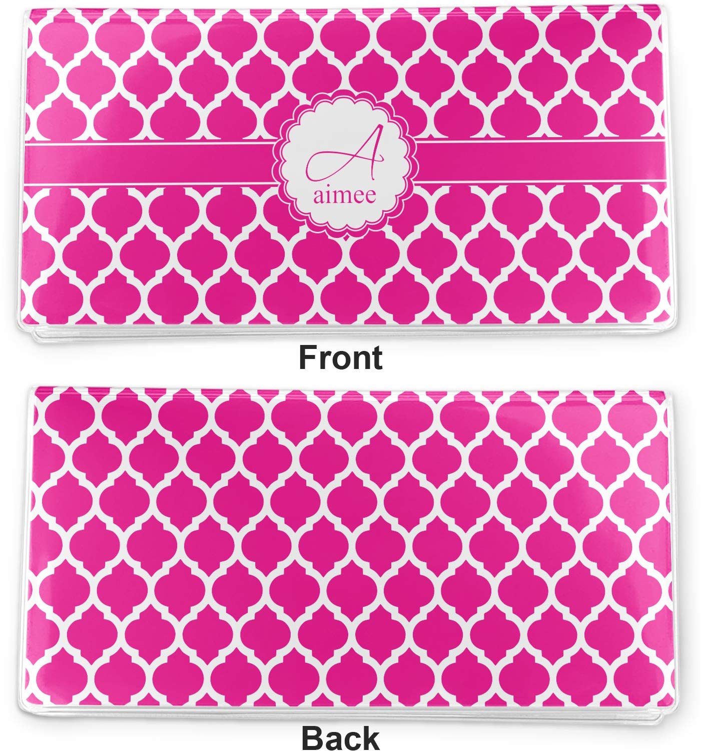 RNK Shops Personalized Moroccan Vinyl Checkbook Cover