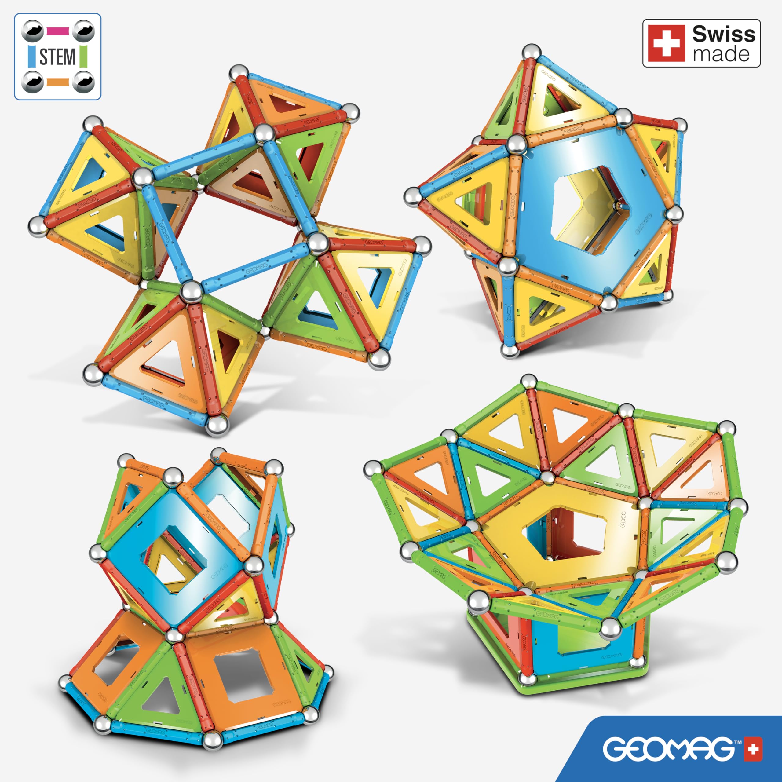 Geomag- Confetti Gioco di Costruzione Magnetico, Multicolore, 114 Pezzi, 357 - 3