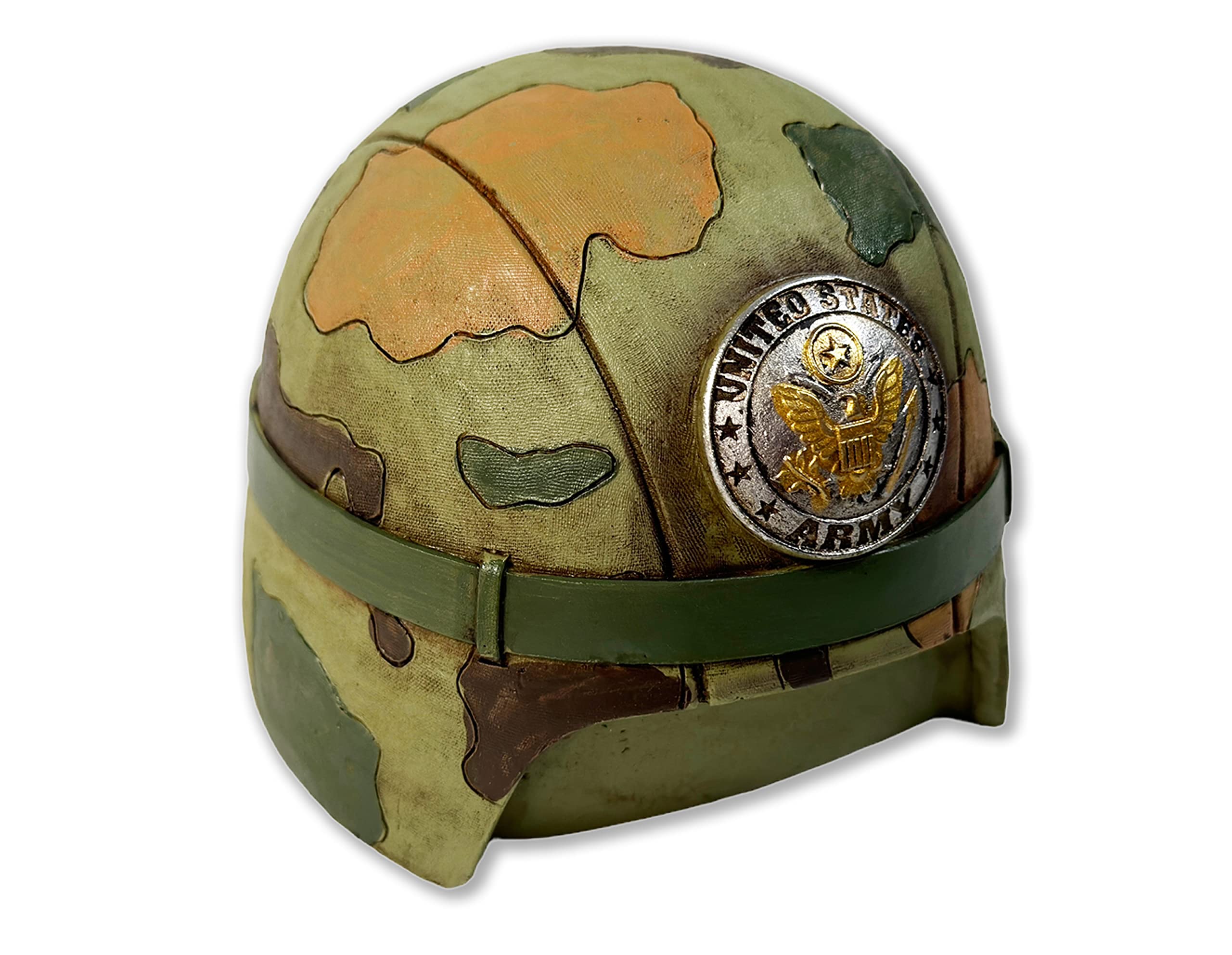 Urbalabs Army Helmet Camo Large Piggy Bank Military Helmet Piggy Bank for Kids Adults Large Coin Bank Fall Out Desk Office Table Home Decor Rustic Station Decorations, Kids Rooms