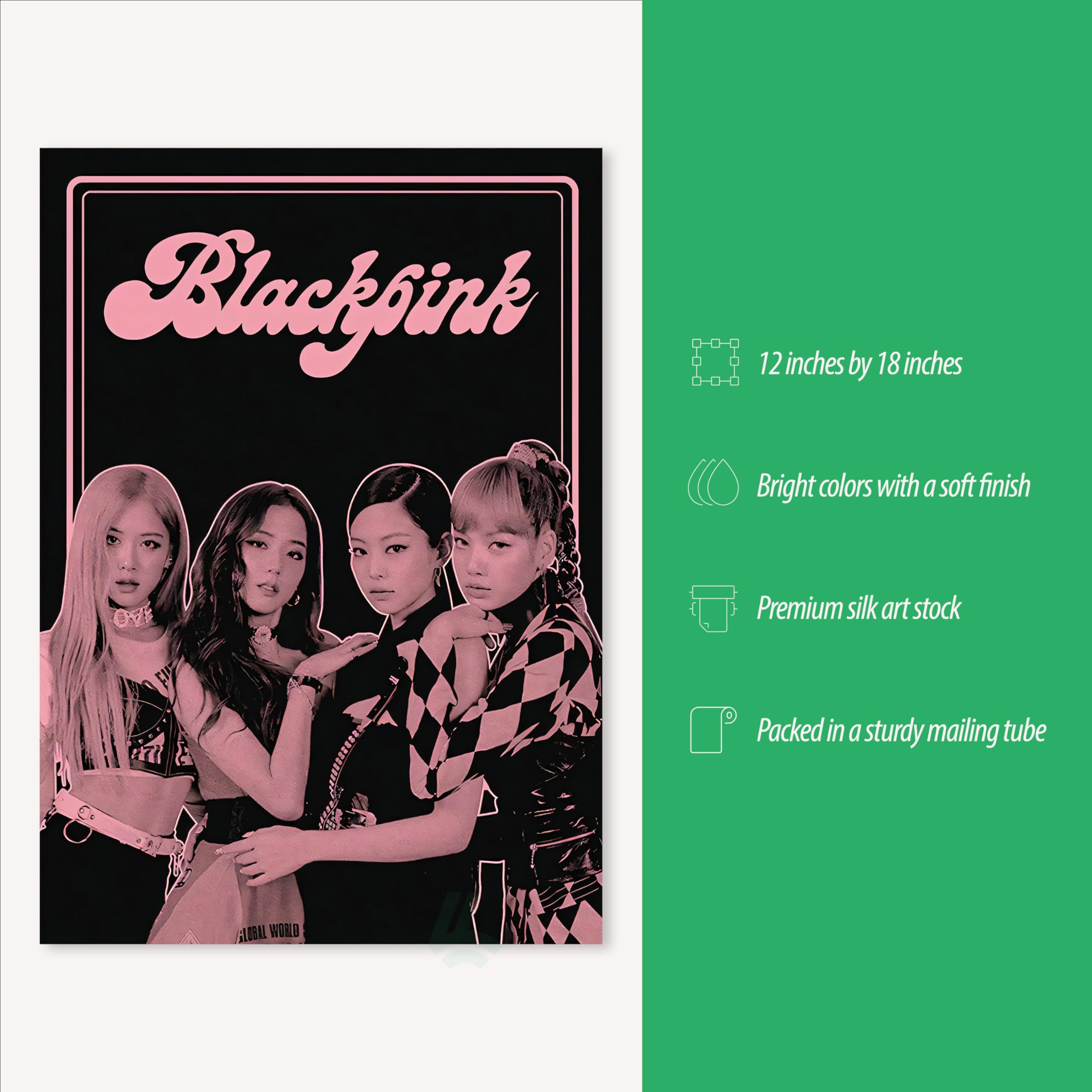 Lebe and Liebe Blackpink Poster, K-Pop Idols Jisoo, Jennie, Rose