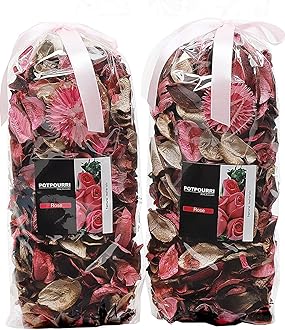Valentine Potpourri Bags,Rose Scented Potpourri Dried Flowers, Pink Decorative Bowl Vase Fillers,Home Fragrance Sachet,2 Bags-8.4oz