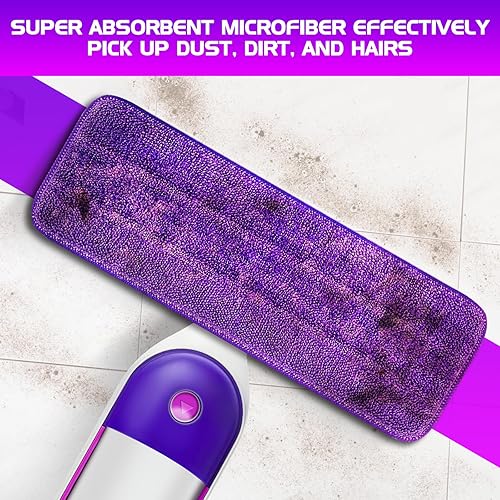 Miniatura 4 de Qaestfy Repuesto de almohadilla reutilizable de microfibra compatible con Swiffer PowerMop, almohadillas de repuesto para mopa eléctrica, húmedas y