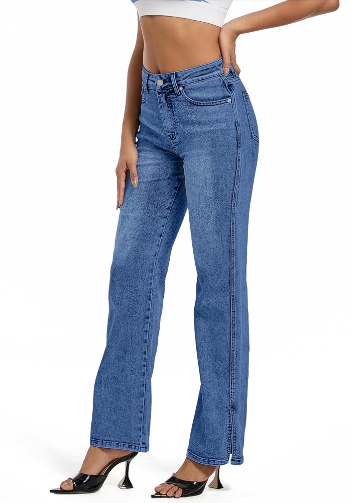 新品 Andequal back slit curve denim pants 0000P02334_BLACK_BACK_1200x120