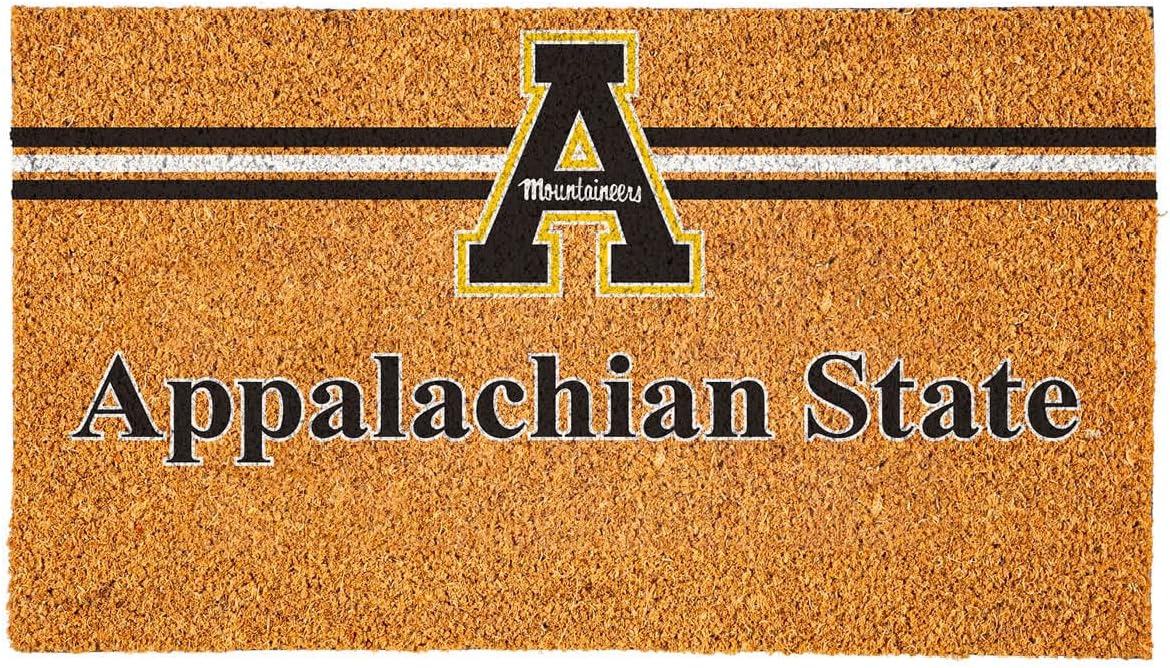 Team Sports America NCAA Appalachian State University College Personalized Coir Door Mat, 18 x 30 Inches Custom Name Doormat, Front Door Welcome Mats