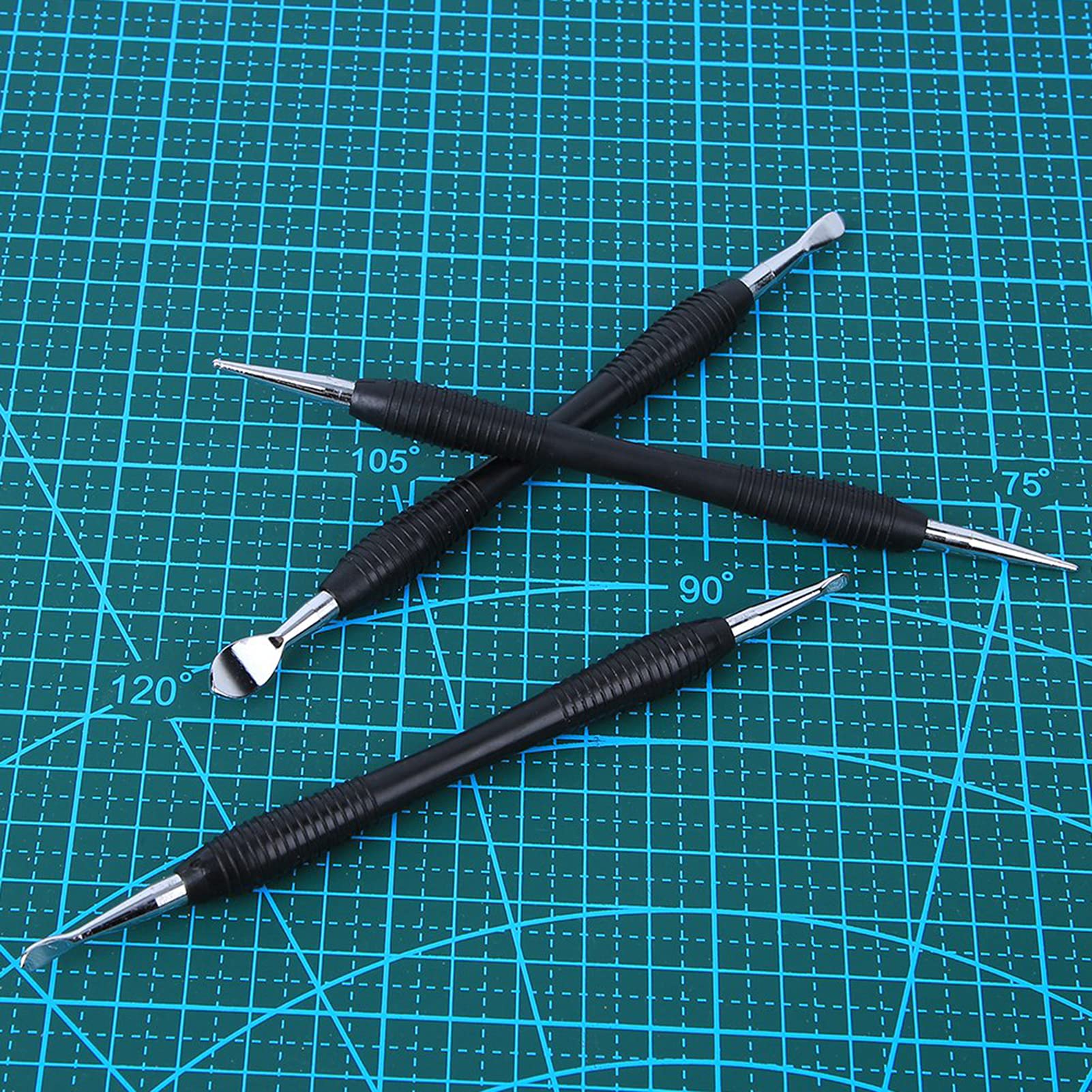 Set da intaglio in pelle Cucchiaio da modellismo artigianale in pelle Set di strumenti per stilo da intaglio Set di utensili da modellazione Cucchiaio da goffratura per artigianato in pelle Fai da te