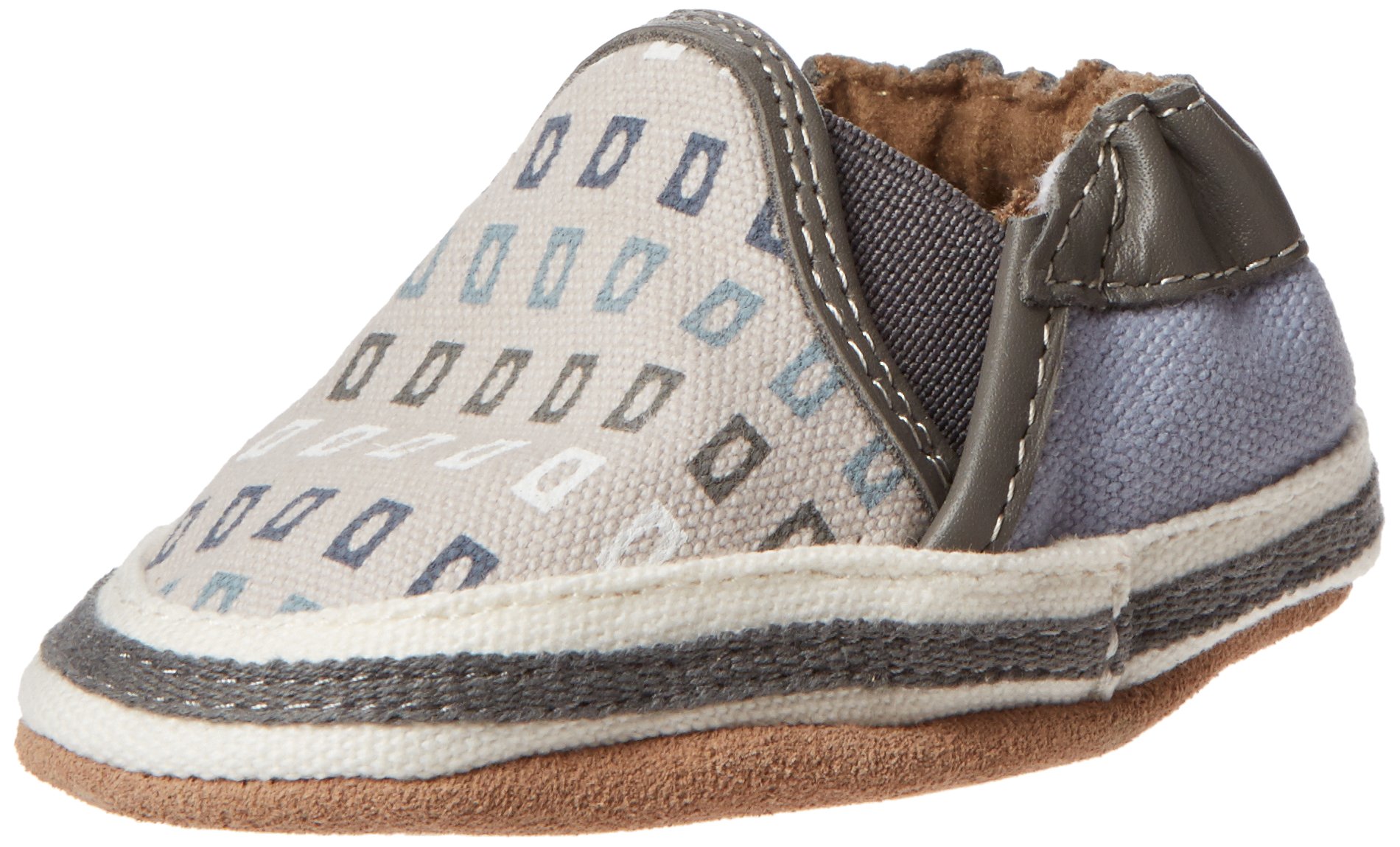 Robeez Cool Joe Crib Shoe (Infant/Toddler),Grey,0-6 Months M US Infant