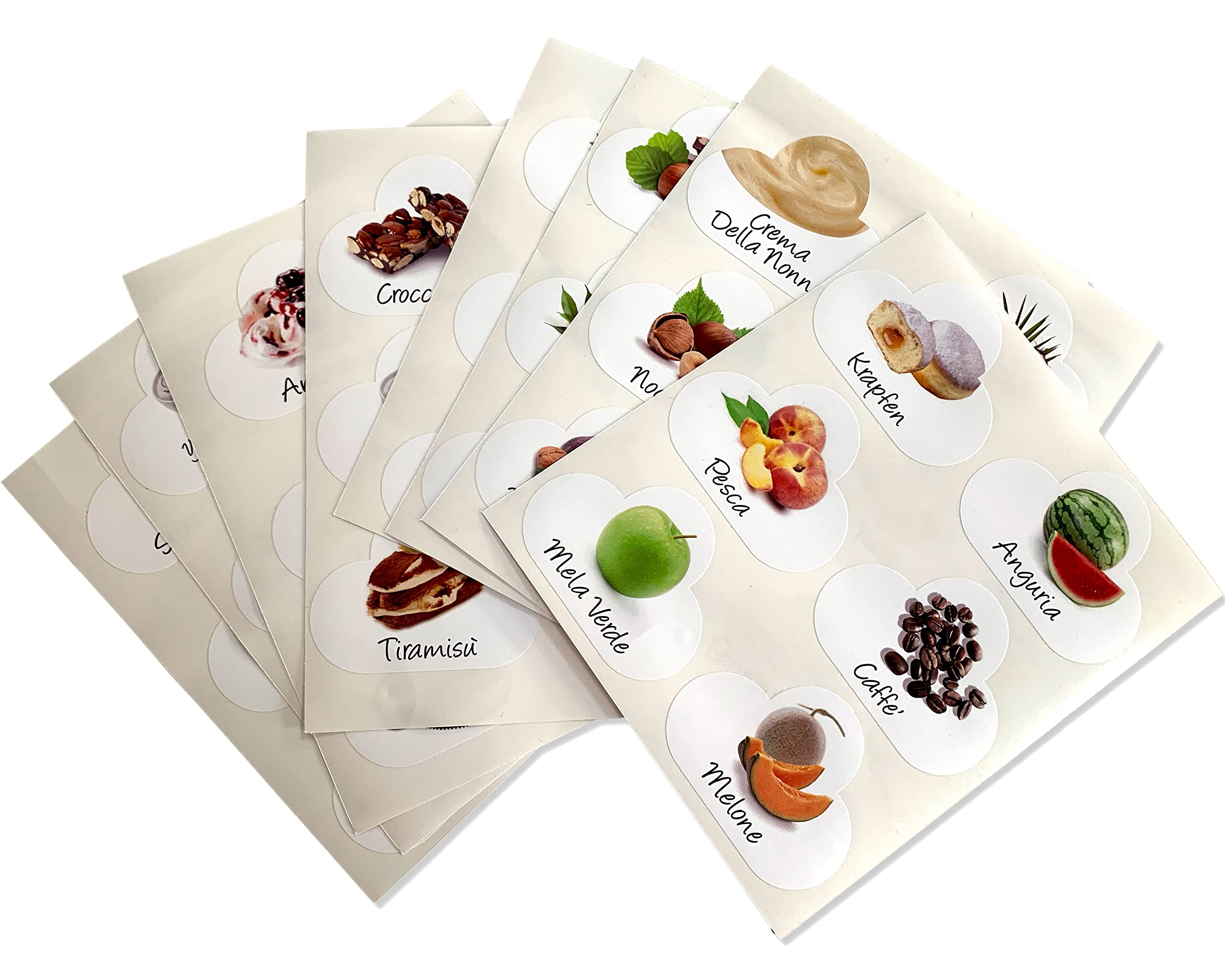 KIT 46 SEGNA GUSTI GELATO ADESIVI